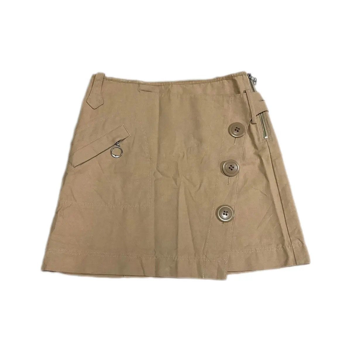 Burberry ♟️ Burberry Diagonal Buttons Layer Zipper Skirt Size 28" / US 6 / IT 42 - 1 Thumbnail
