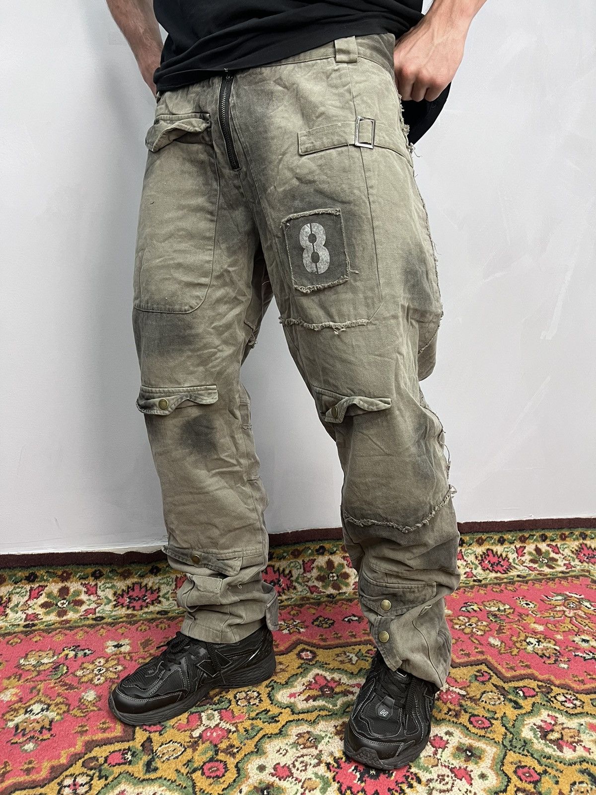 Other washed faded patchwork grunge CARGO jeans Size US 32 / EU 48 - 7 Thumbnail