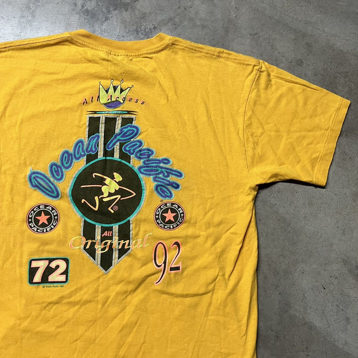 Ocean Pacific × Quiksilver Vintage 1992 Ocean Pacific “OP” 🇺🇸 Single-Stitched T-Shirt Size US L / EU 52-54 / 3 - 1 Thumbnail