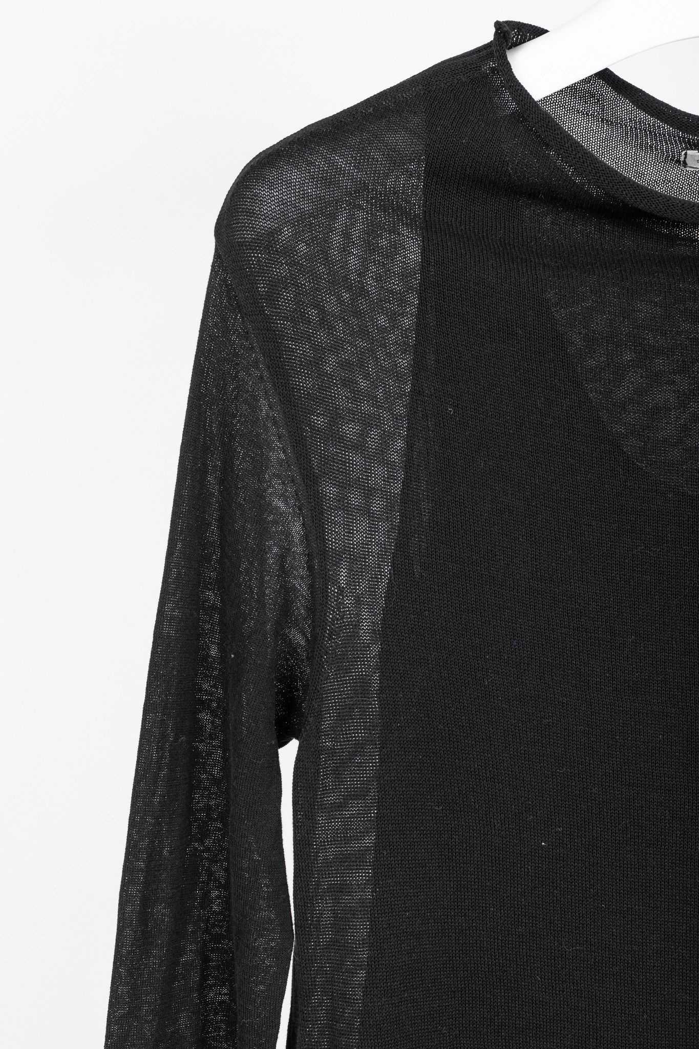 Sarah Pacini Sarah Pacini Black Knit Long-Sleeve Midi Dress Size M / US 6-8 / IT 42-44 - 5 Thumbnail