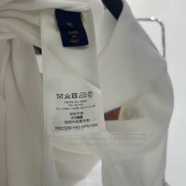 Louis Vuitton Louis Vuitton size 4l White intarsia knit short sleeves Size US M / EU 48-50 / 2 - 5 Thumbnail