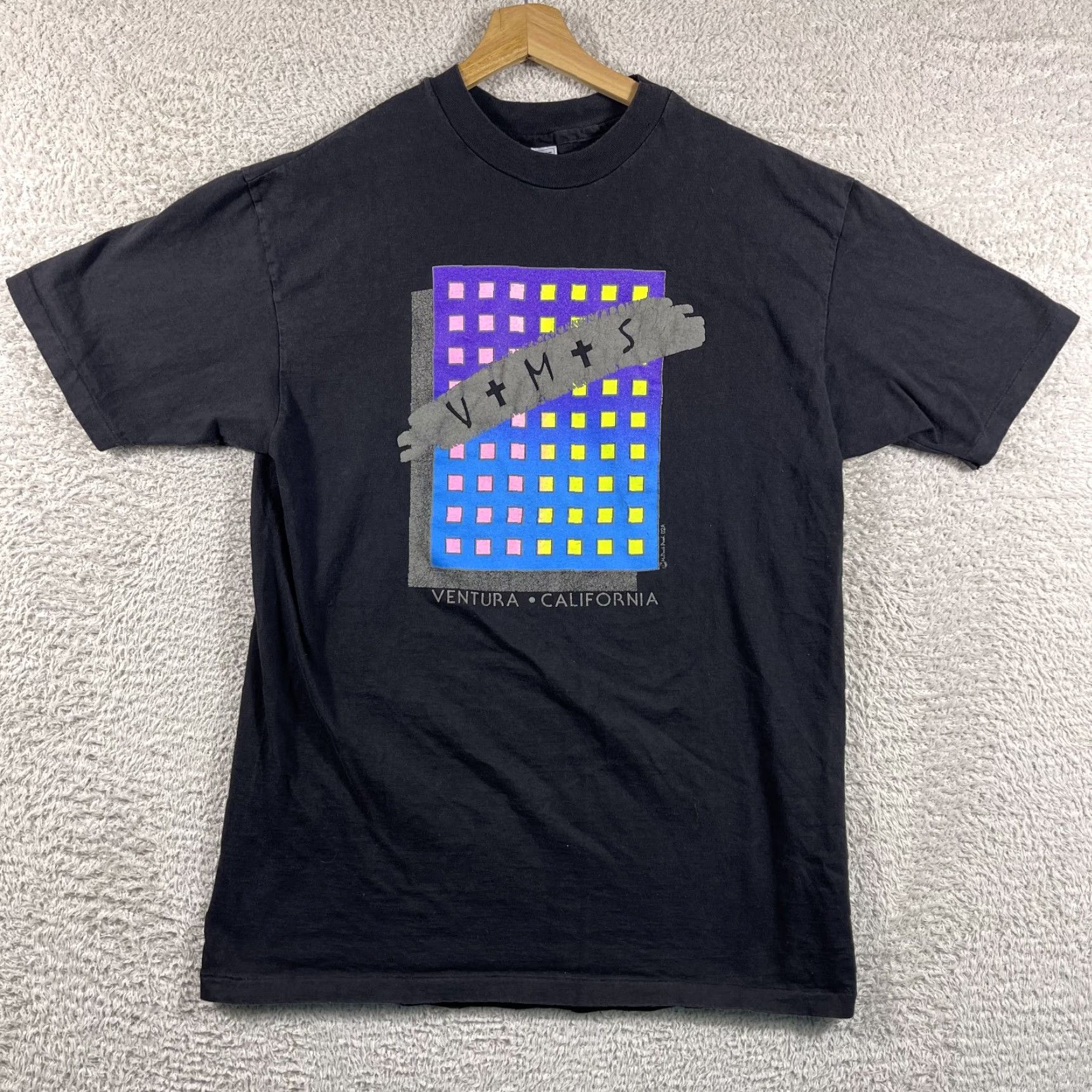 Hanes VINTAGE Hanes Beefy-T Ventura Missionary School T-Shirt Black XL Adult 90s Surf Jesus California 80s USA Men Size US L / EU 52-54 / 3 - 2 Thumbnail