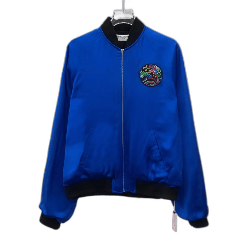 Saint Laurent Paris Saint Laurent Blue Shark ZipUp Jacket-2506 Size US S / EU 44-46 / 1 - 1 Thumbnail