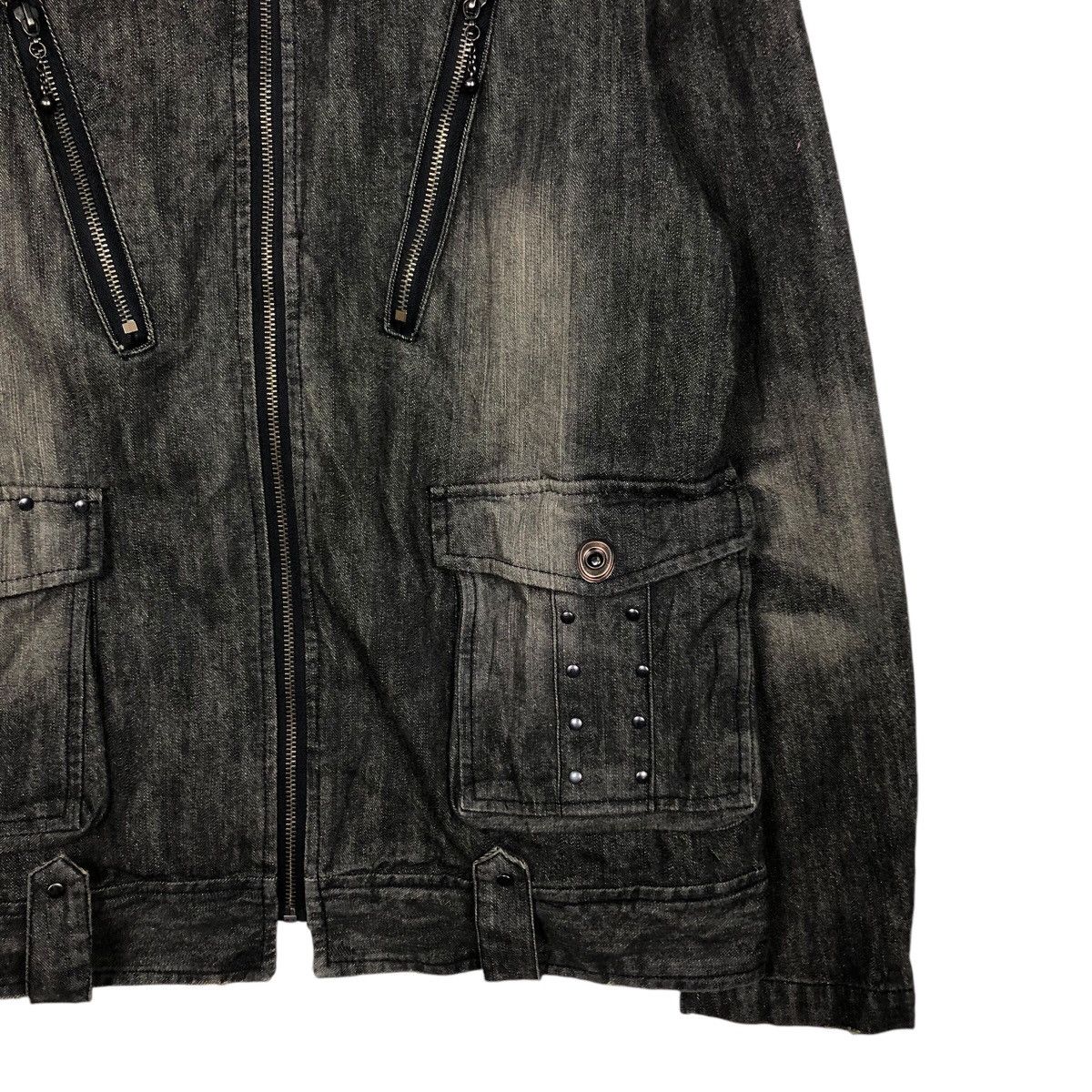 Japanese Brand 📌Vintage Denim Biker Jacket Zipper Issey Miyake Size US M / EU 48-50 / 2 - 6 Thumbnail