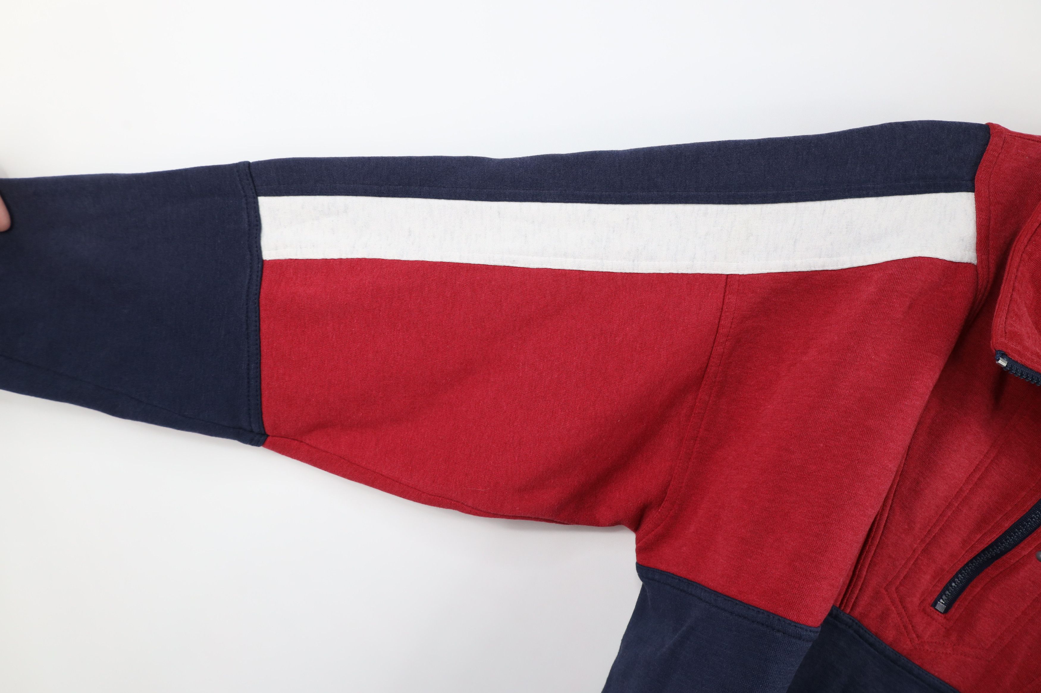 Vintage Vintage 90s Streetwear Block Half Zip Pullover Sweatshirt Size US L / EU 52-54 / 3 - 7 Thumbnail