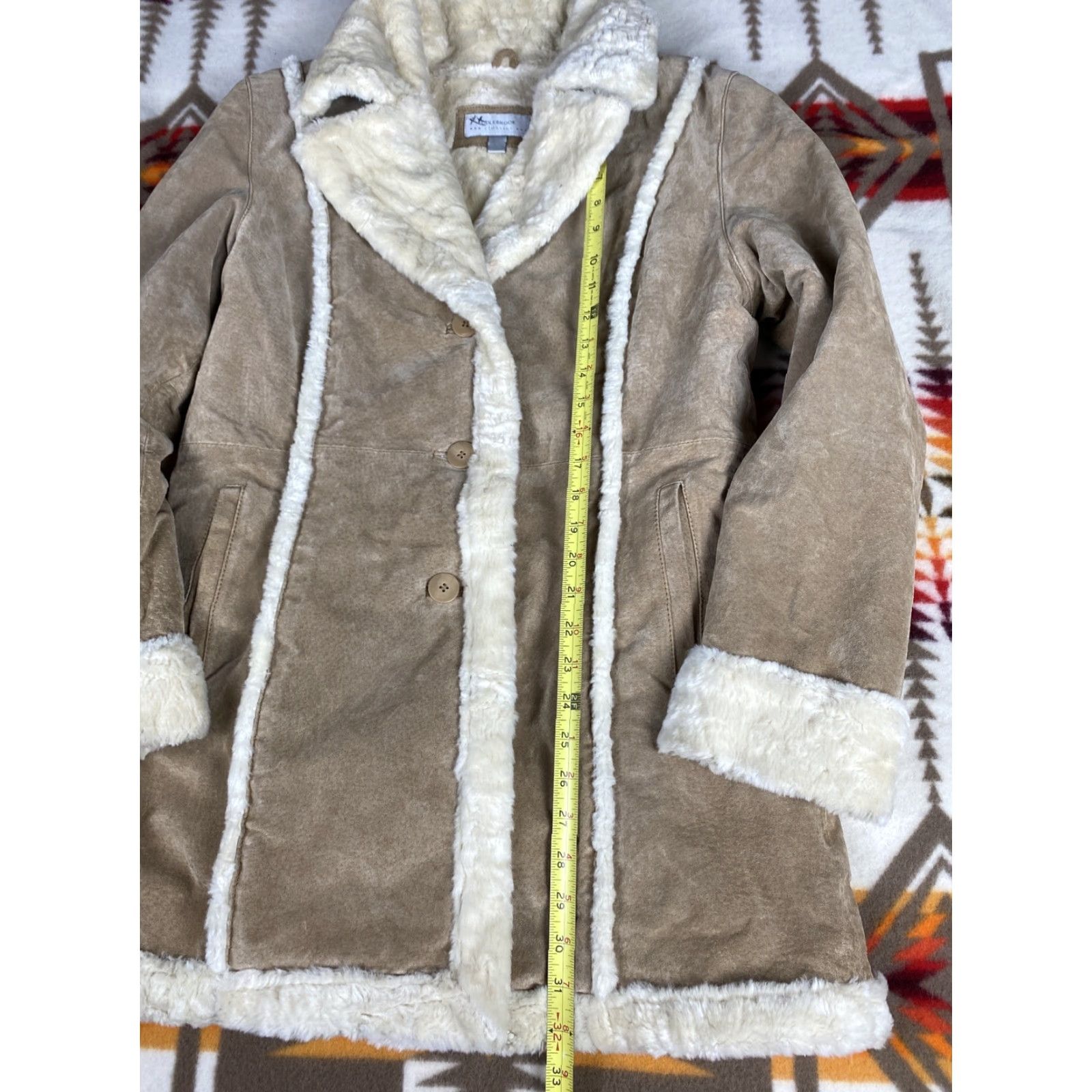 Vintage VINTAGE Colebrook Leather Jacket Woman M Tan Brown Suede Lined Coat Size M Women Leather Jacket Coat Size M / US 6-8 / IT 42-44 - 7 Thumbnail