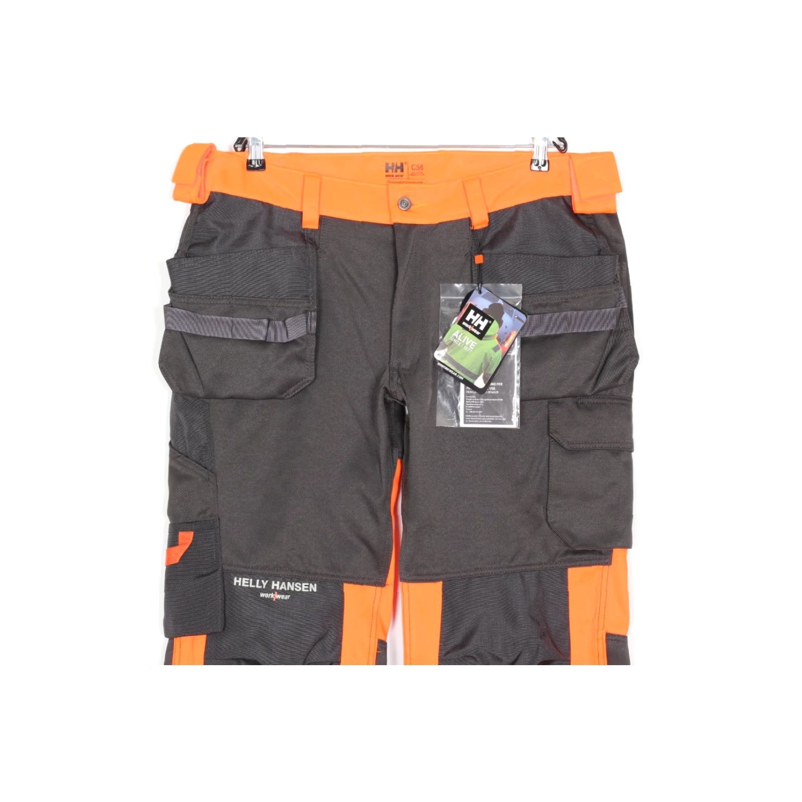 Helly Hansen VINTAGE HELLY HANSEN Alna Cons Cl1 Workwear Trousers Men 38 Orange Cargo Pants 33in 9.5in Hem Mens Size US 38 / EU 54 - 2 Thumbnail