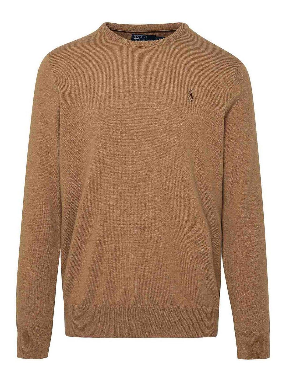 Polo Ralph Lauren o1s22i1n0125 Crewneck Wool Sweater in Brown Size US XL / EU 56 / 4 - 1 Thumbnail