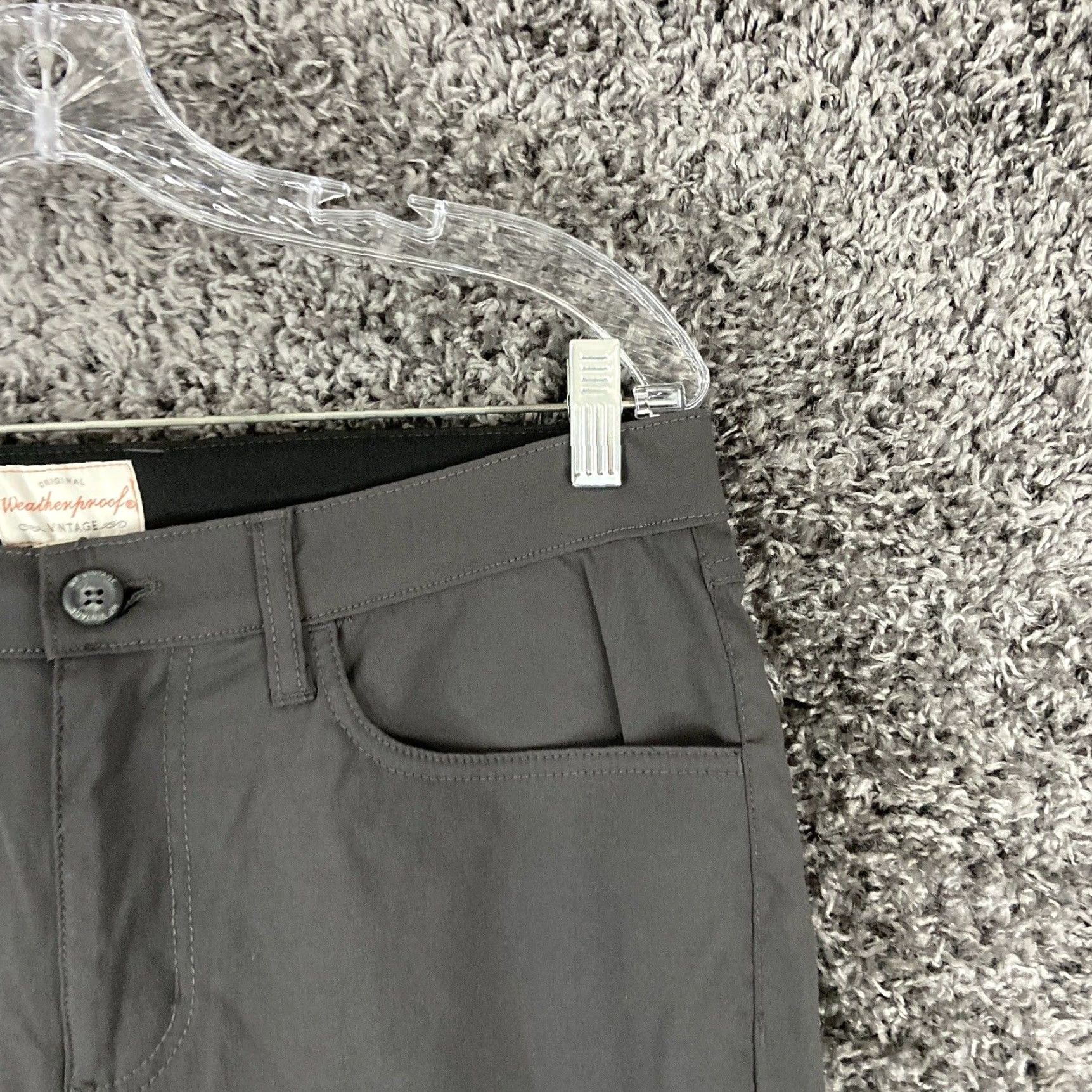 Weatherproof VINTAGE Weatherproof Straight Fit Chino Pants Men’s 34x28 Gray Size US 34 / EU 50 - 3 Thumbnail