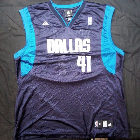 Adidas × NBA × Vintage Vintage Adidas Dallas Mavericks Dirk Nowitzki Jersey Size US XL / EU 56 / 4 - 2 Thumbnail