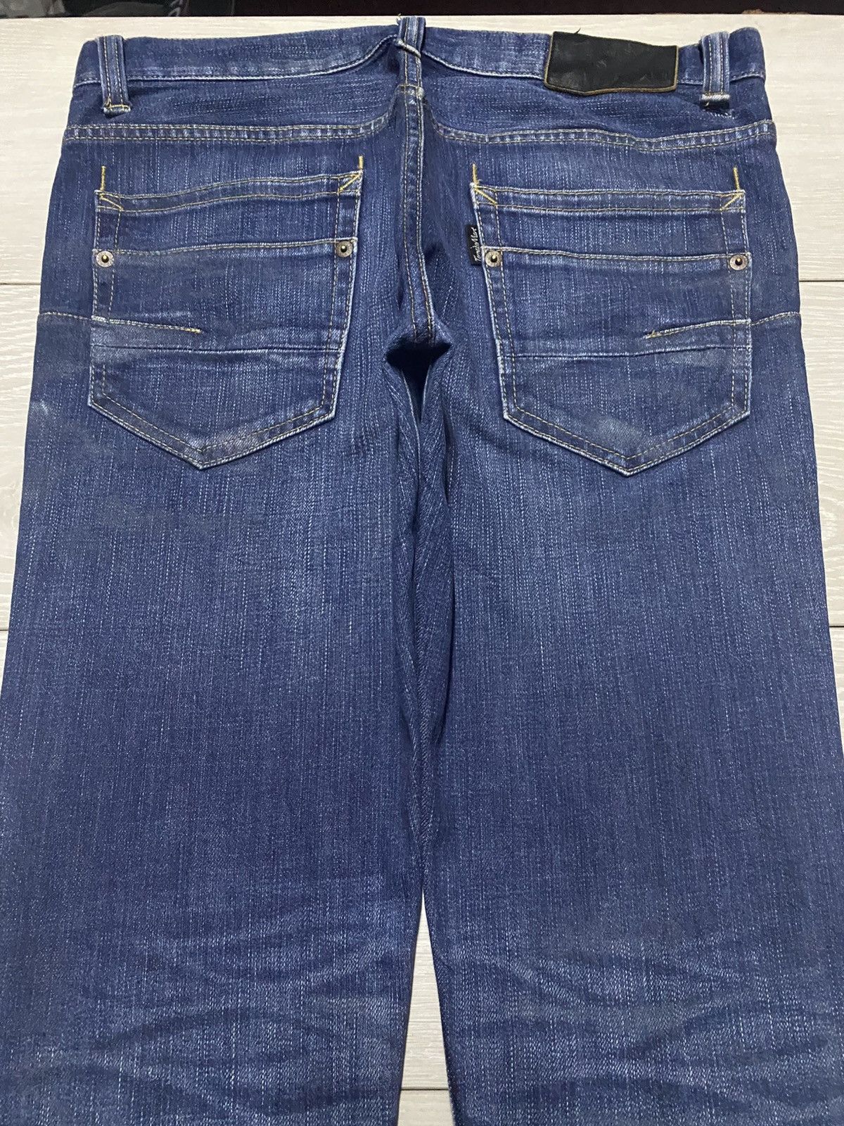 Tornado Mart Vintage Tornado Mart Blue Wash Twist Leg Bootcut Flare Jeans Size US 32 / EU 48 - 4 Thumbnail