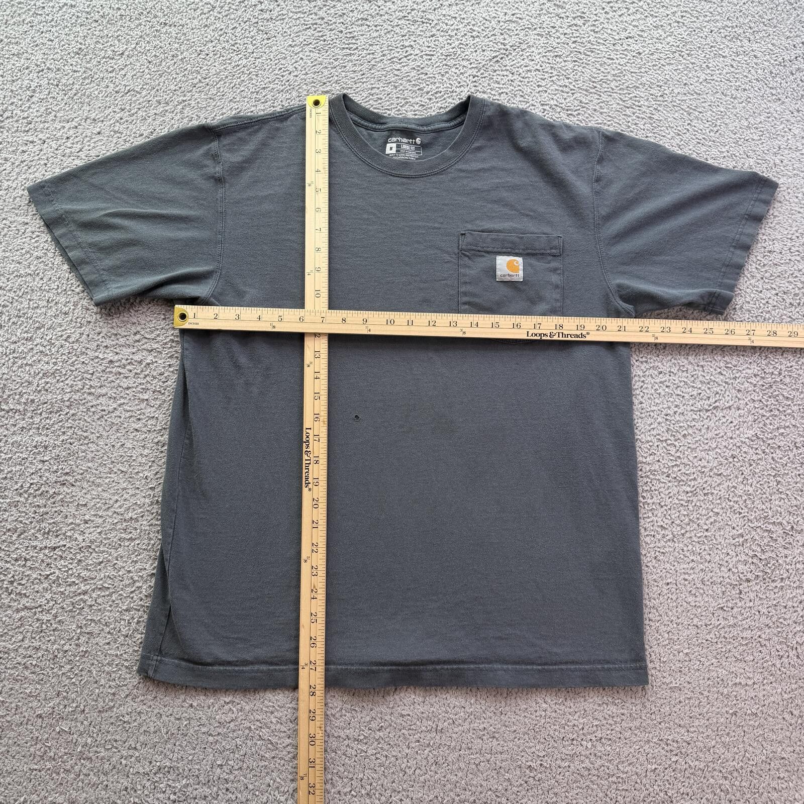 Carhartt Carhartt K87 Pocket T Shirt Faded Charcoal Gray Loose Tee M Size US M / EU 48-50 / 2 - 4 Thumbnail