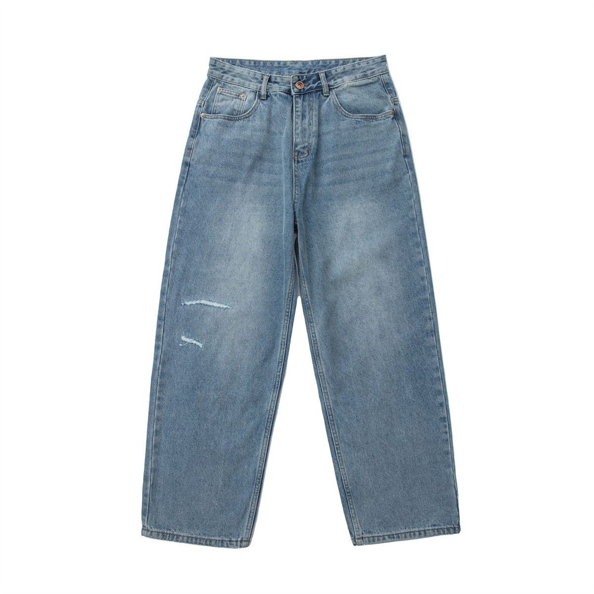 Jean American retro ripped men's washed casual jeans Size US 32 / EU 48 - 1 Thumbnail