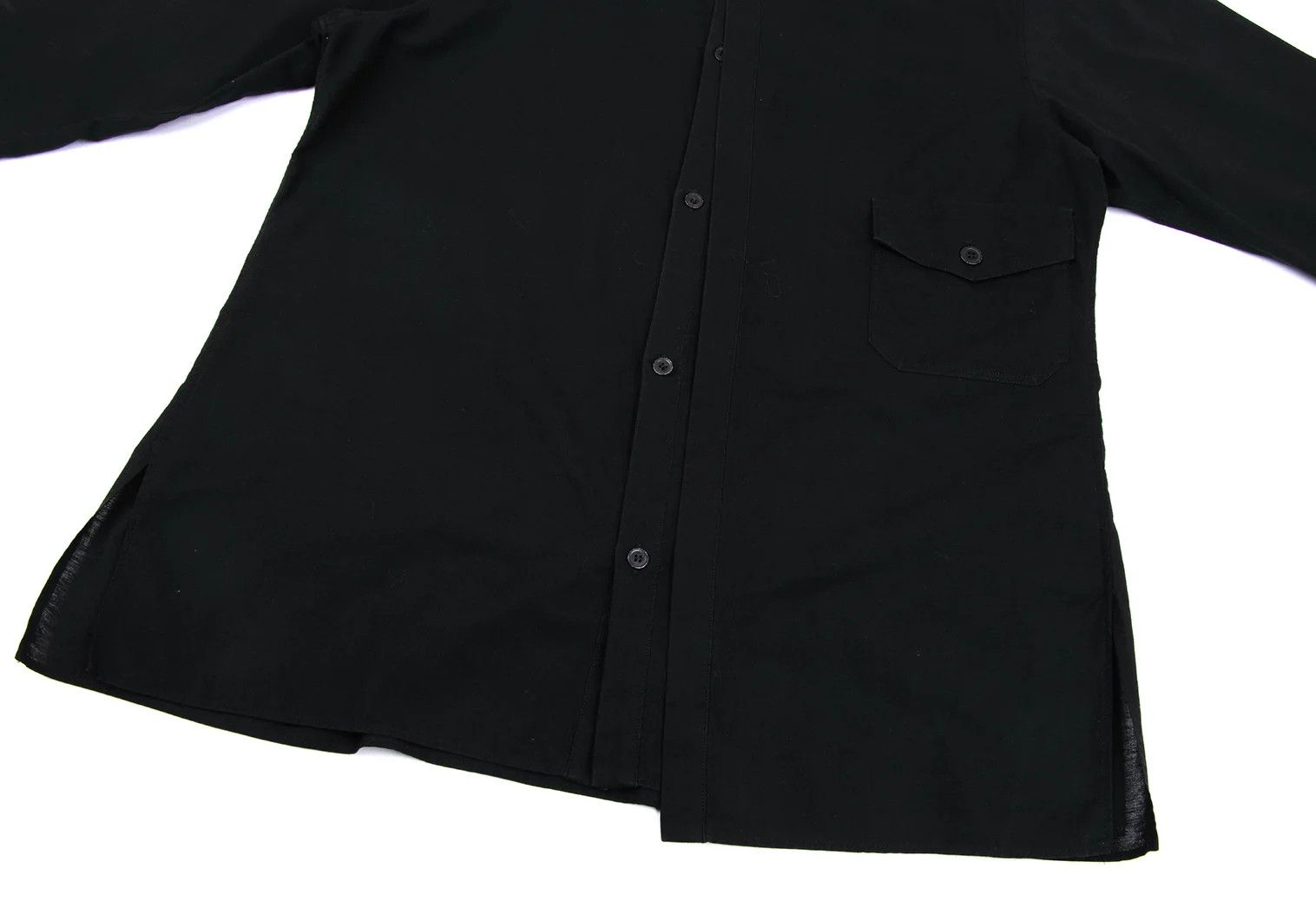 Yohji Yamamoto Yohji Yamamoto Cotton Linen Half Layered Shirt Size US L / EU 52-54 / 3 - 9 Thumbnail