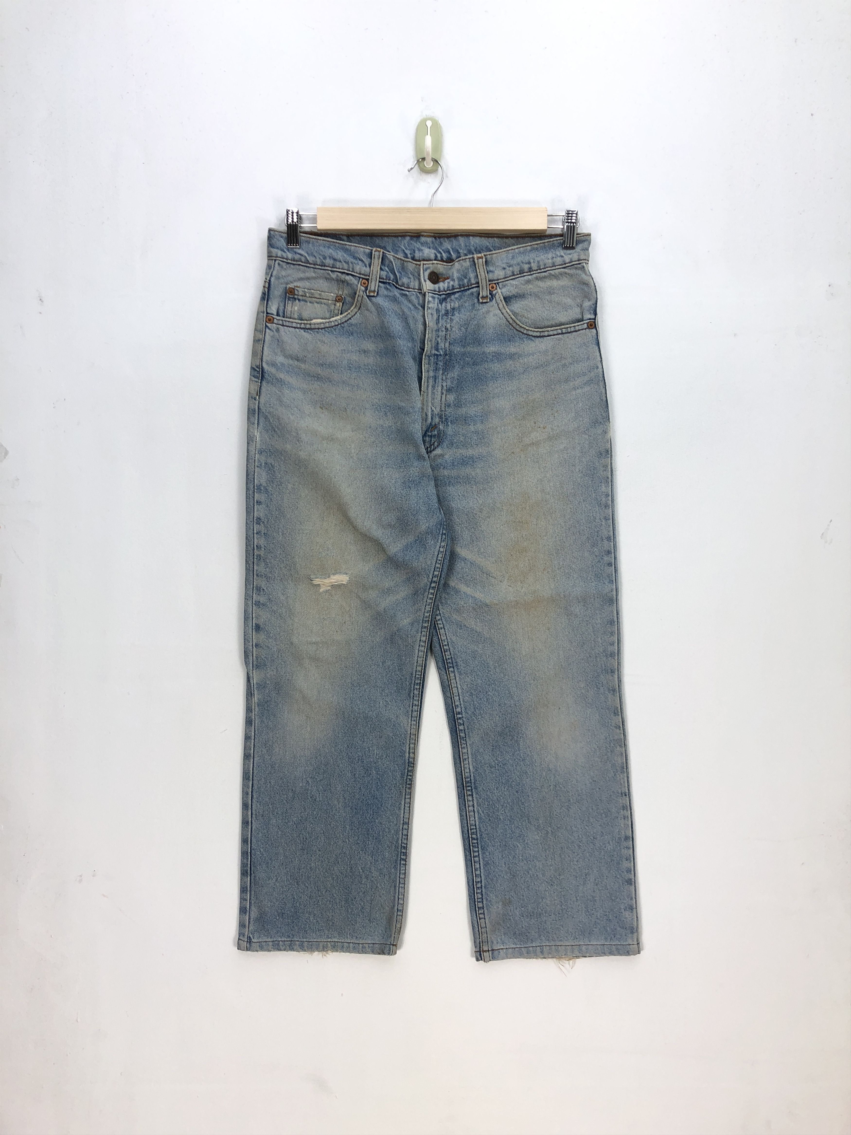 Levi's × Vintage Vintage Levis 518 Light Wash Jeans Levi's Faded Ripped Denim Size US 32 / EU 48 - 1 Thumbnail