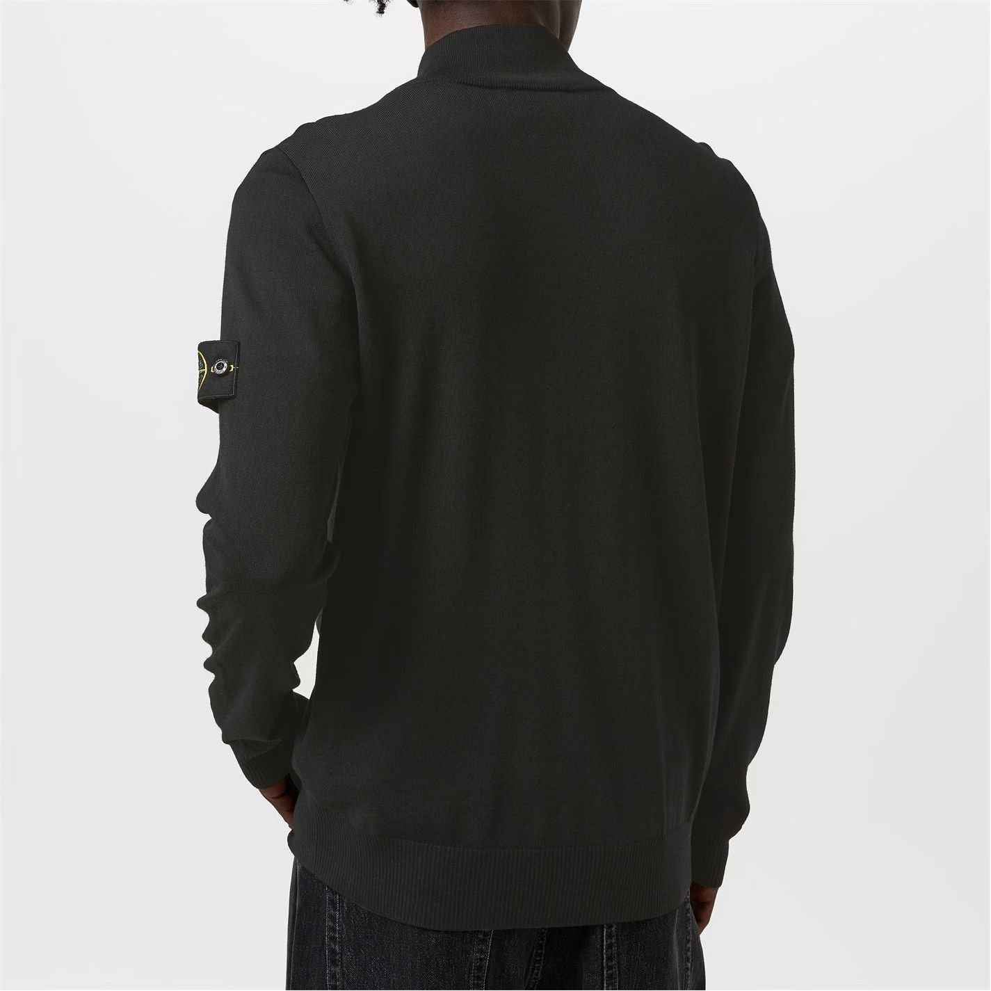 Stone Island o1g2r1mq0526 Quarter-Zip Knit Top in Nero Size US XL / EU 56 / 4 - 4 Thumbnail