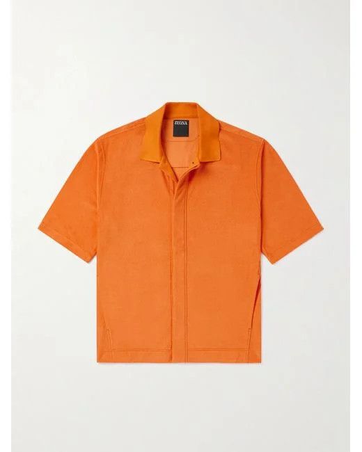 Ermenegildo Zegna o1s1rm0225 RUD313A7 Polo Shirt in Orange Size US M / EU 48-50 / 2 - 1 Thumbnail