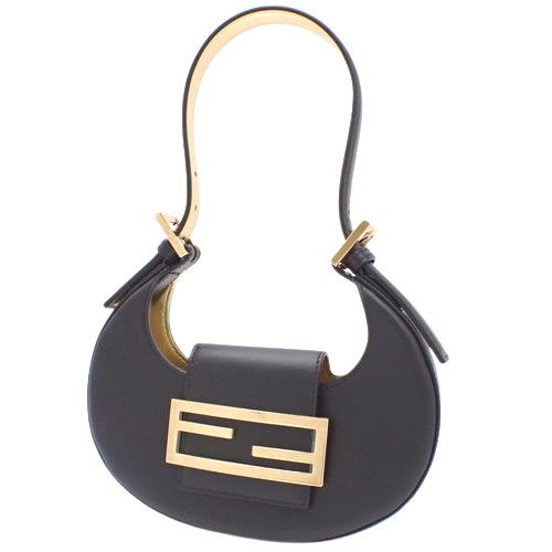 image of Fendi Mini Bag Shoulder Bag Handbag Hobo Bag Leather Black, Women's
