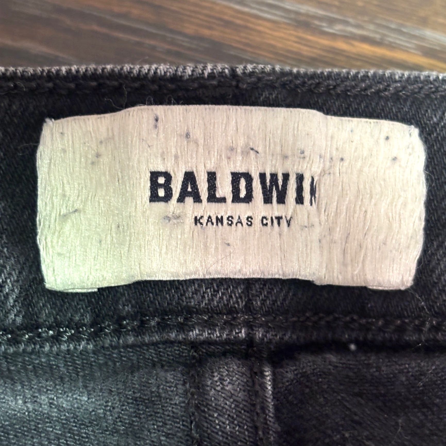 Vintage Baldwin Jeans Mens 30x31 Black Slim Straight Button Fly United States Cap Size US 30 / EU 46 - 7 Thumbnail