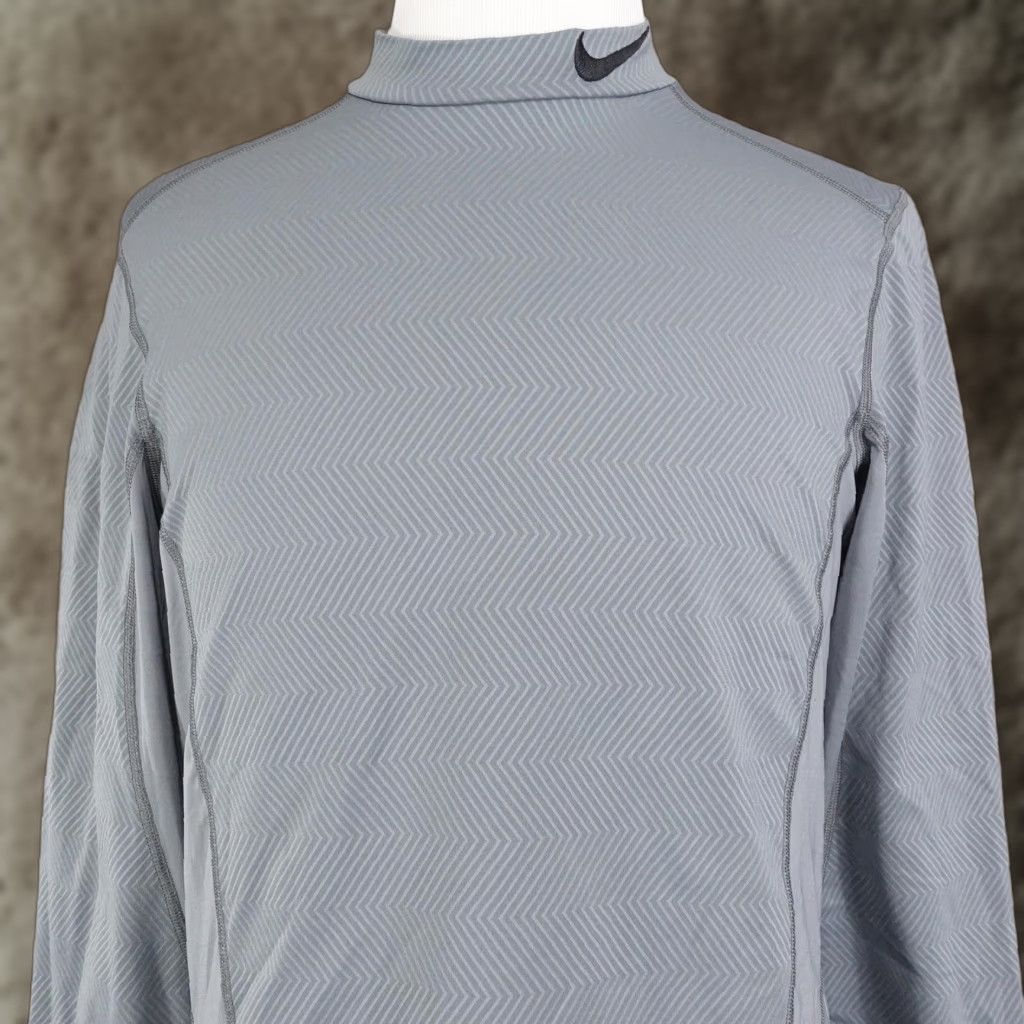 Nike Nike Pro Dri-FIT Shirt Mens Large Gray Long Sleeve Fitted Athletic Training Top Size US L / EU 52-54 / 3 - 1 Thumbnail