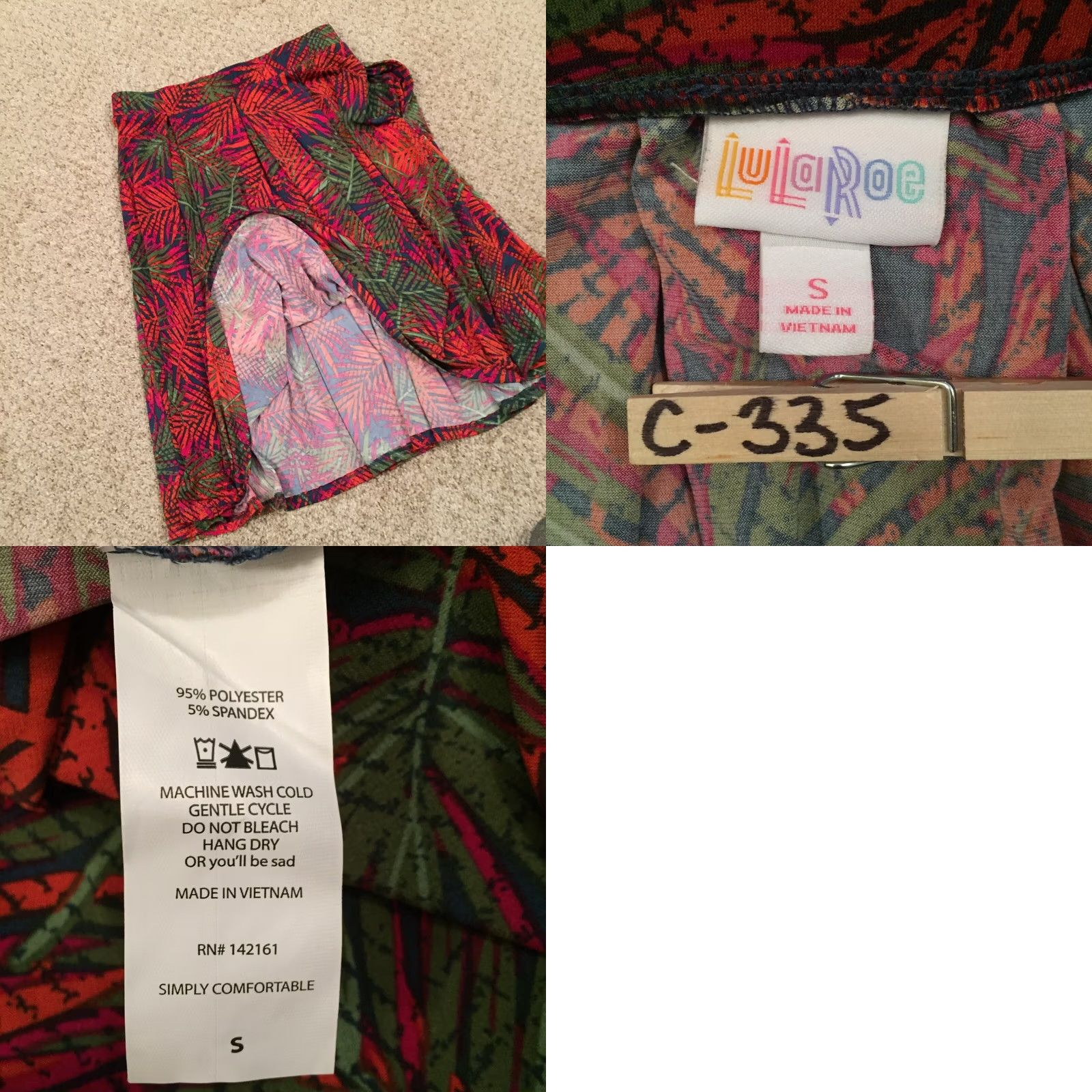 Vintage LuLaRoe Madison Floral Pleated Skirt Small Unlined Poplar Size 28" / US 6 / IT 42 - 8 Thumbnail