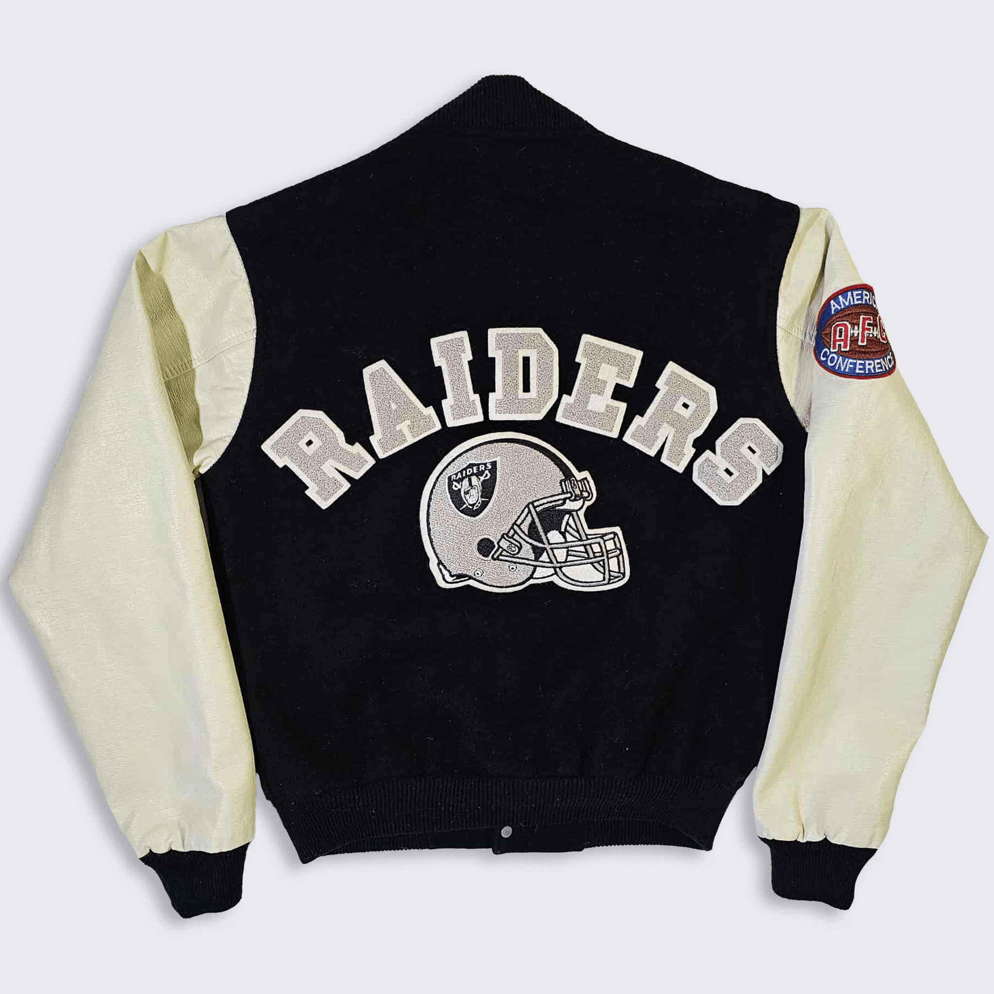 NFL Los Angeles Raiders Vintage 80s Chalk Line Varsity Jacket Size US S / EU 44-46 / 1 - 1 Thumbnail