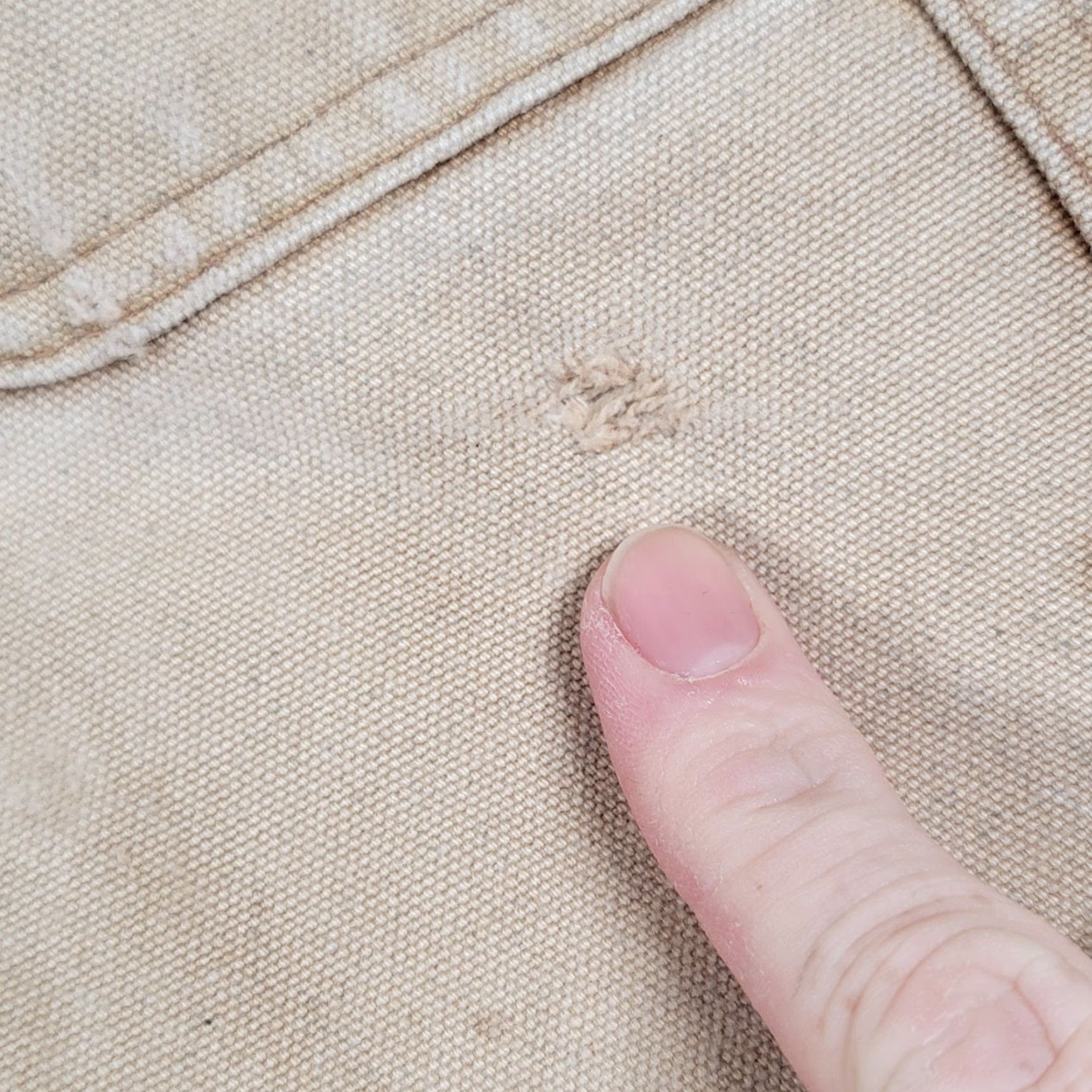 Carhartt VINTAGE Carhartt Pants Men 38x30 Double Knee Workwear Distressed Beige Duck Canvas Grunge 90s Mens Size US 38 / EU 54 - 7 Thumbnail