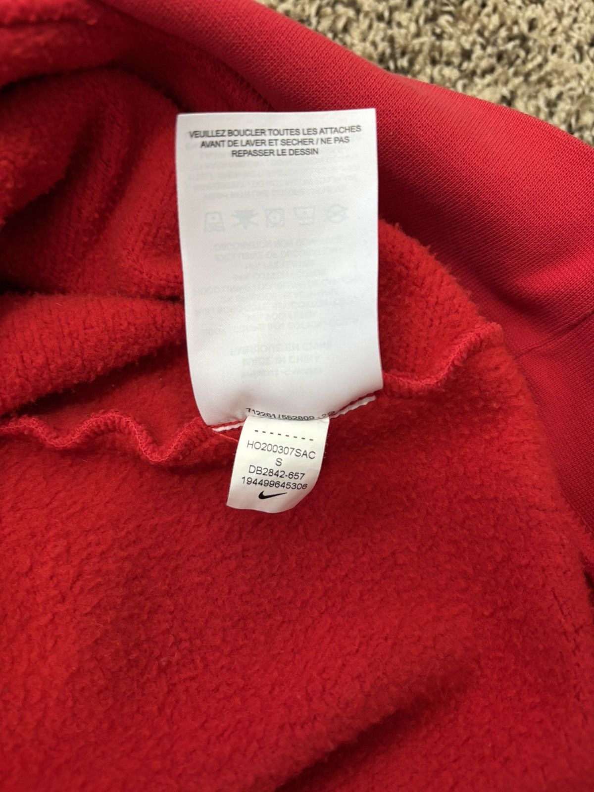 Nike × Supreme Supreme Nike Half Zip Hooded Sweatshirt Red Small Size US S / EU 44-46 / 1 - 7 Thumbnail
