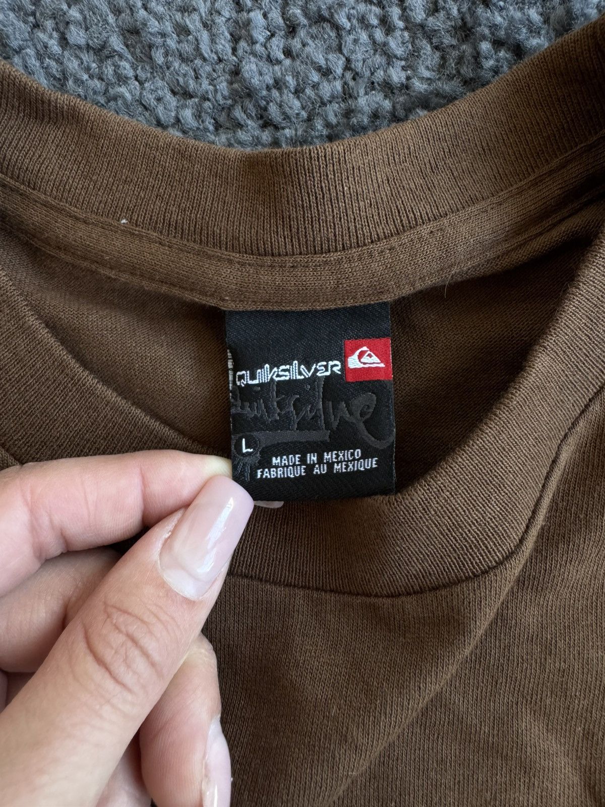 Quiksilver × Vintage VINTAGE Y2K QUIKSILVER BROWN BACK PRINT Size US L / EU 52-54 / 3 - 3 Thumbnail