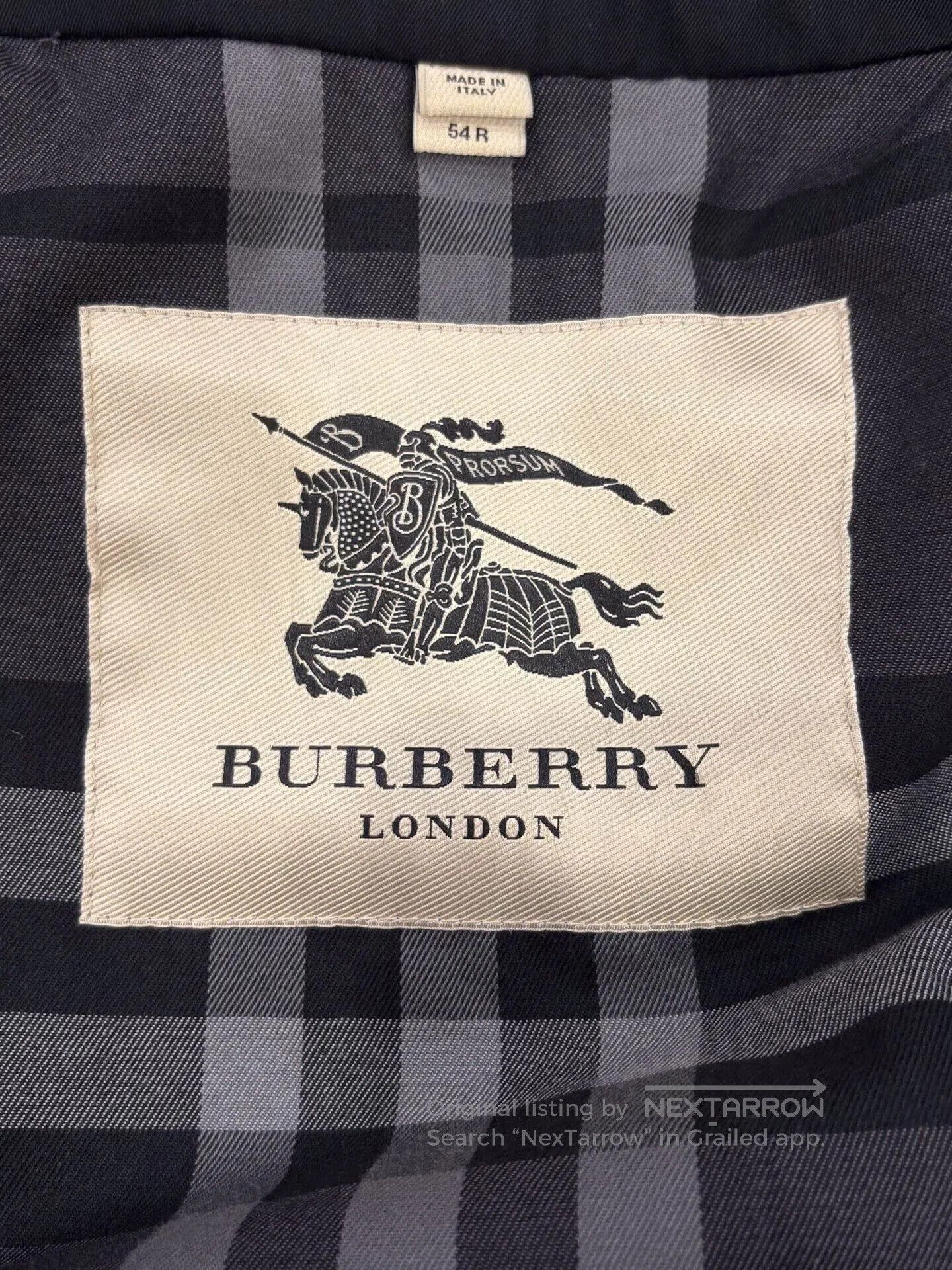 Burberry Burberry London Black Check Logo Men's Trench Coat. Size US L / EU 52-54 / 3 - 5 Thumbnail