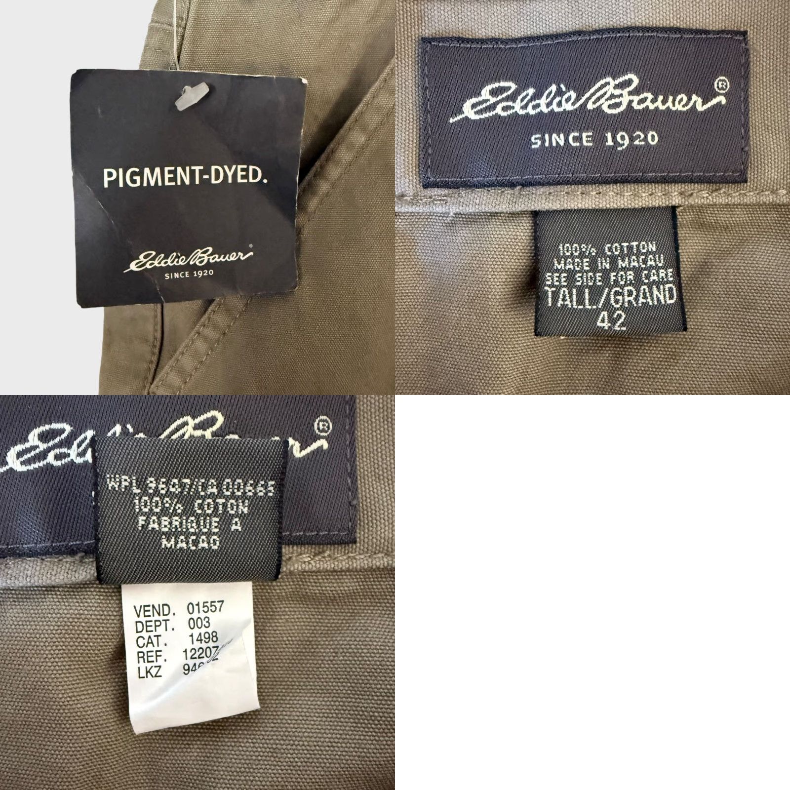 Eddie Bauer VINTAGE Eddie Bauer Cargo Shorts Men 42 Brown Canvas Casual Hiking Outdoors 100% Cotton Size US 42 / EU 58 - 8 Thumbnail