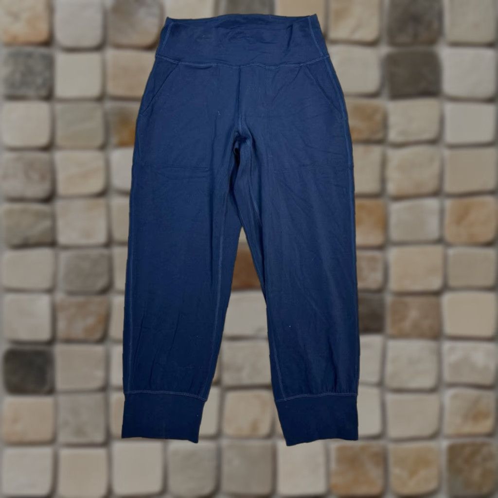 Lululemon Lululemon Align Jogger Pants Women 4 Blue Logo Stretch Mid Rise Tapered Leg Yoga - Activewear Pants Size 27" / US 4 / IT 40 - 1 Thumbnail