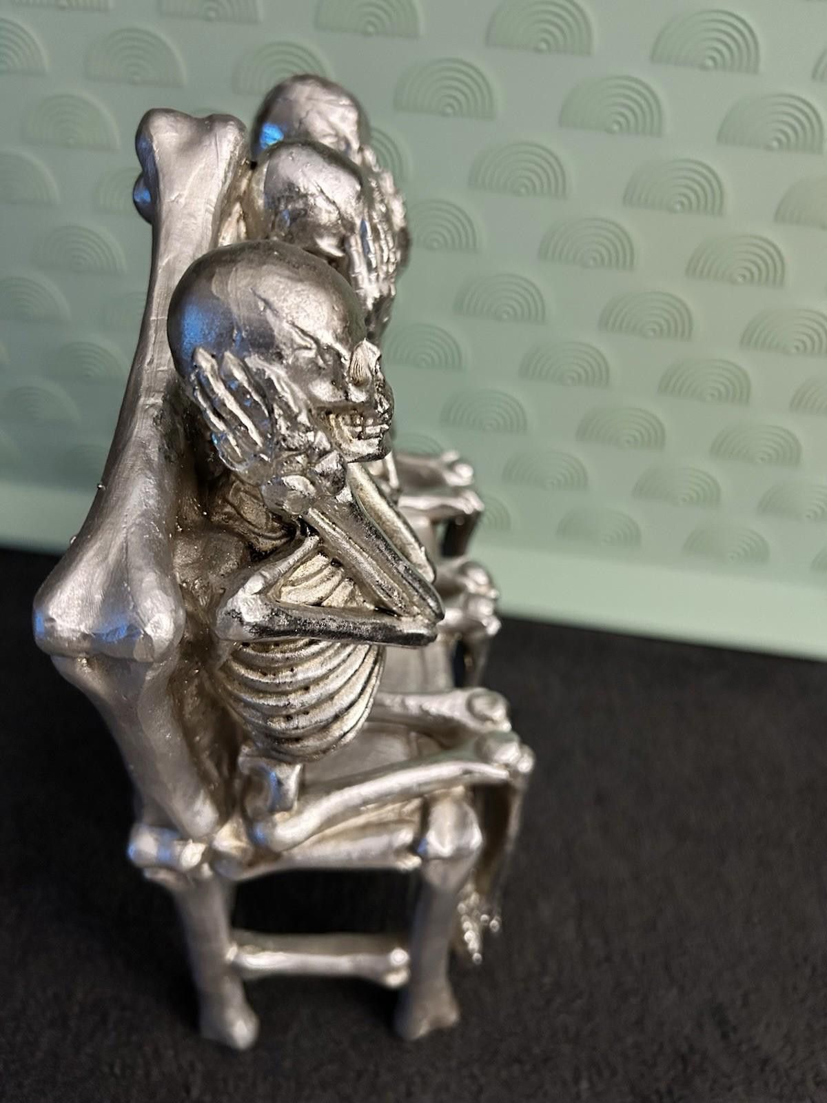 Other Skeletons Hear Speak See No Evil Silve 4lb Tabletop Decor Size ONE SIZE - 3 Thumbnail