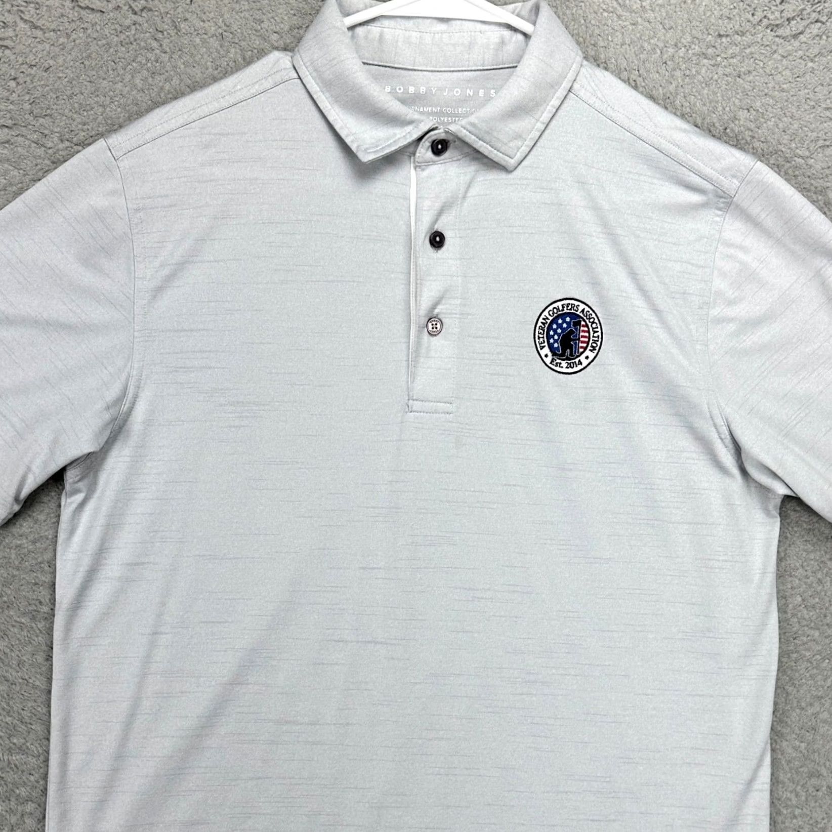 Vintage Bobby Jones Golf Polo Shirt Mens Medium Grey Tournament Collection Rugby Short Sleeve Size US M / EU 48-50 / 2 - 2 Thumbnail