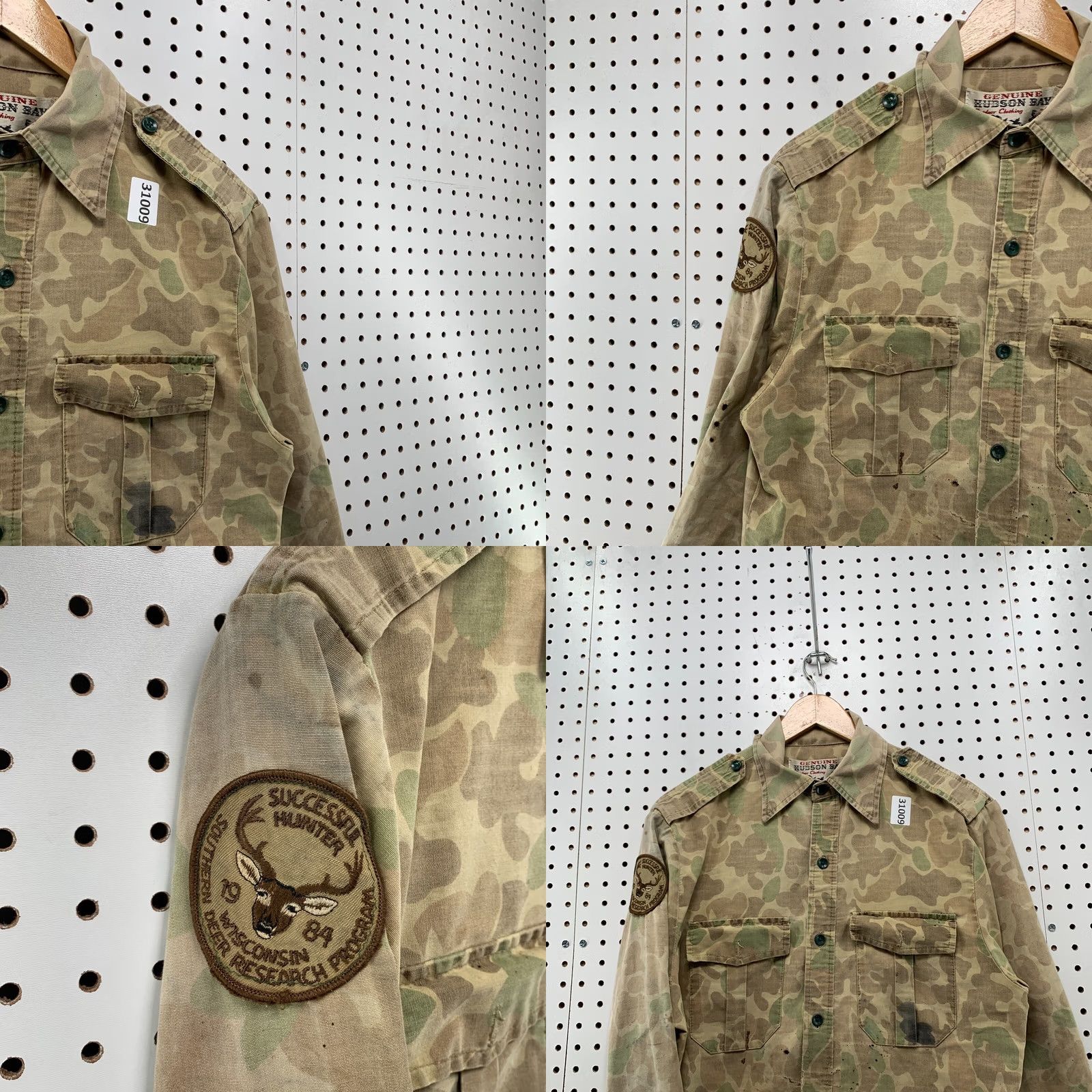 Vintage VINTAGE Hudson Bay Hunting Camo Button Shirt Mens Medium 80s Outdoor Distressed Size US M / EU 48-50 / 2 - 8 Thumbnail