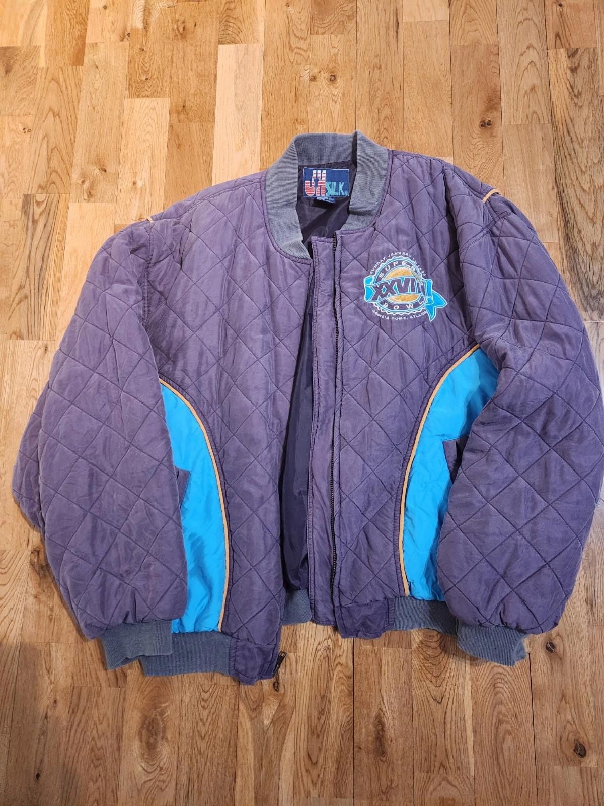 Designer Vintage Super Bowl XXVIII GA Dome Atlanta Bomber Jacket L Size ONE SIZE - 1 Thumbnail