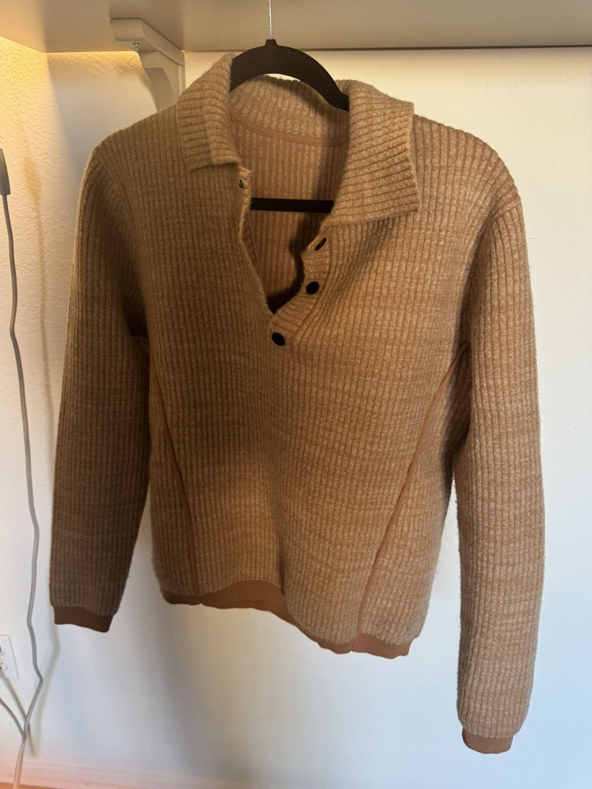 Eckhaus Latta Eckhaus Latta Collared Rib Sweater Size US S / EU 44-46 / 1 - 1 Thumbnail