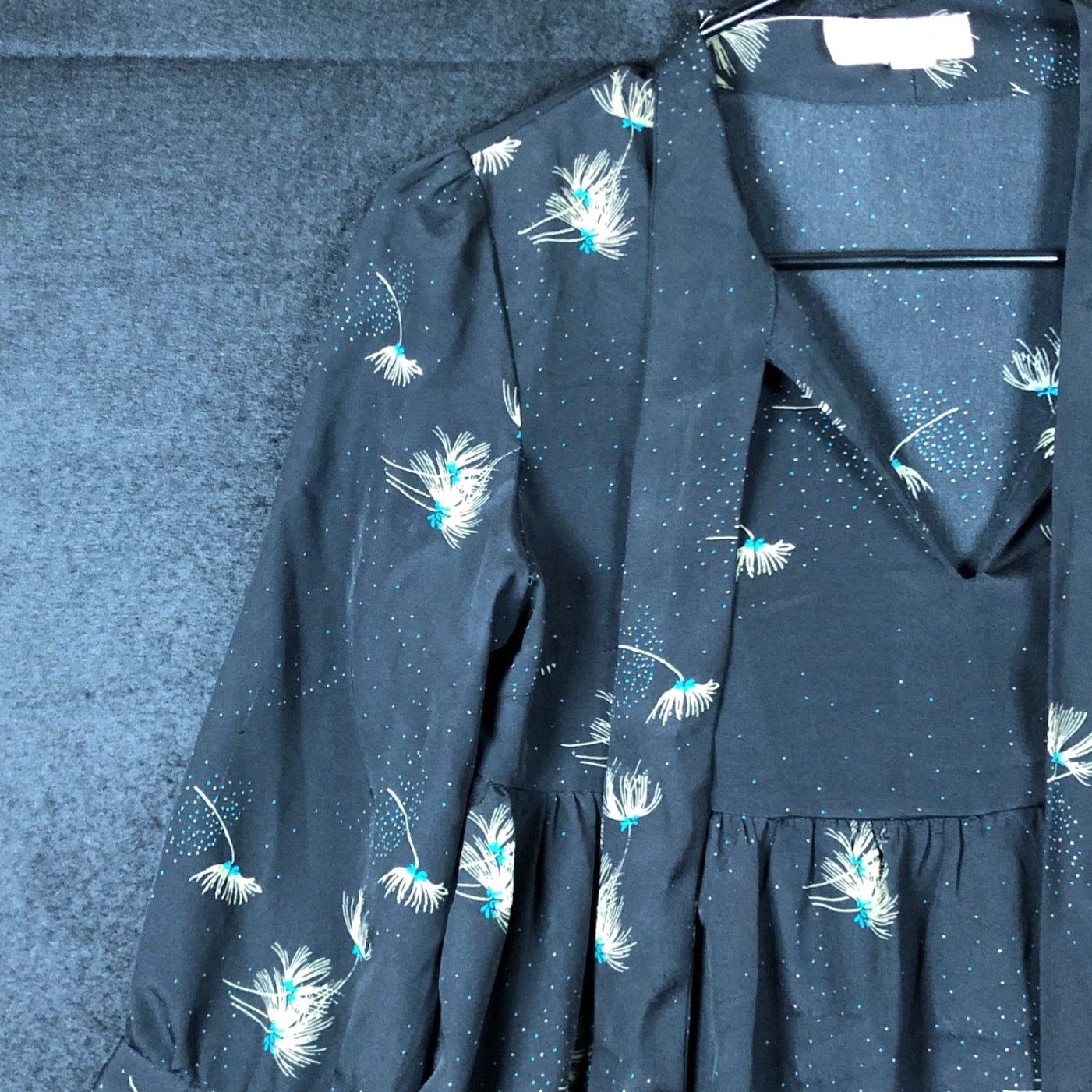 Needles Pins And Needles Womens Dress Black Dandelion Flowy Midi Casual Wear XSmall Size XS / US 0-2 / IT 36-38 - 4 Thumbnail