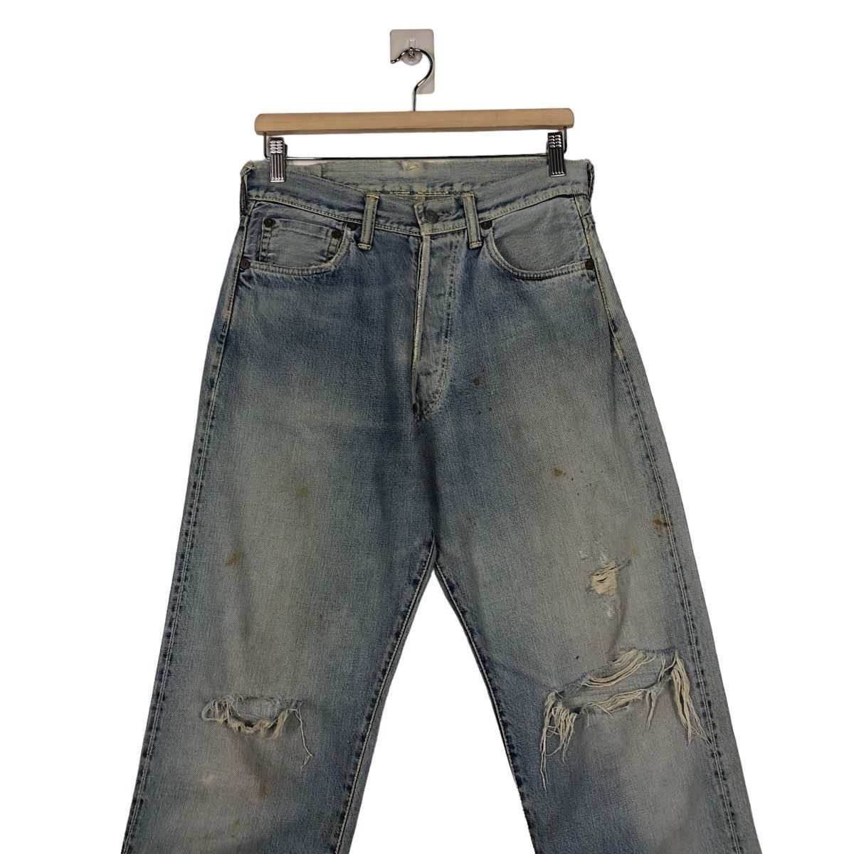 Evisu VINTAGE EVISU MADE IN JAPAN DISTRESSED DENIM JEANS RED LINE Size US 30 / EU 46 - 4 Thumbnail