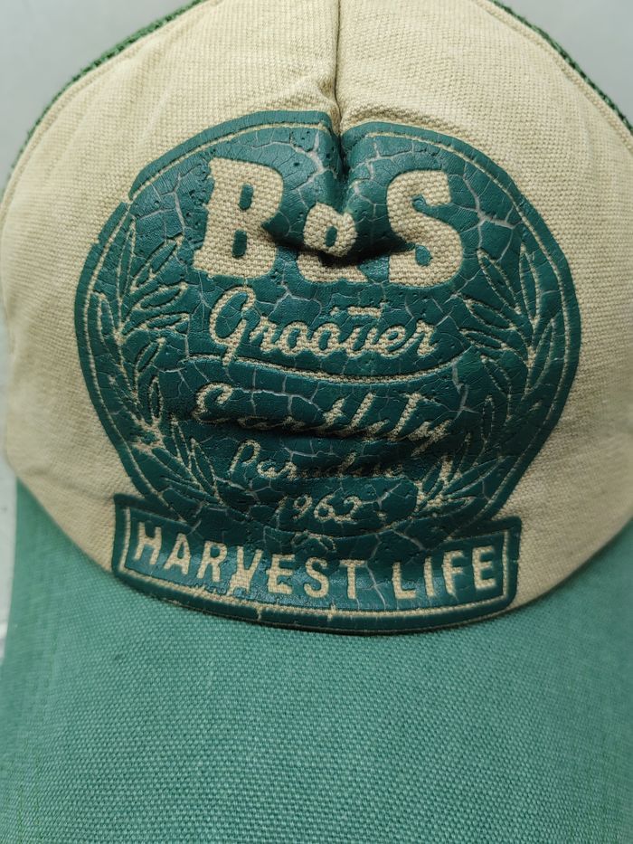 Vintage Vintage B&S Harvest Life Distressed Style Trucker Cap Hat Size ONE SIZE - 3 Thumbnail