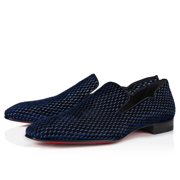 Christian Louboutin o1s1wg110125 Dandy Chick Orlato Velvet Loafer in Navy Size US 12 / EU 45 - 1 Thumbnail