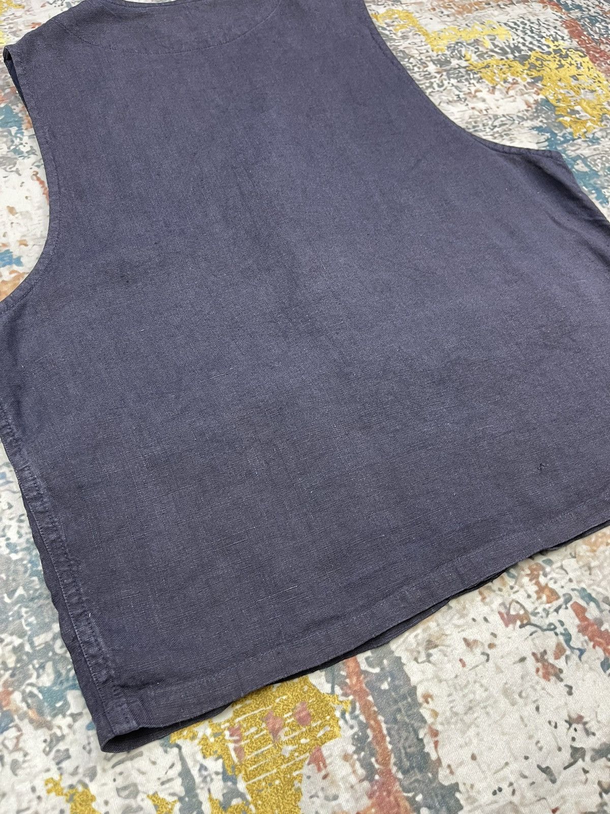 Hugo Boss Vintage HUGO BOSS 100% Linen Vest Size US M / EU 48-50 / 2 - 6 Thumbnail