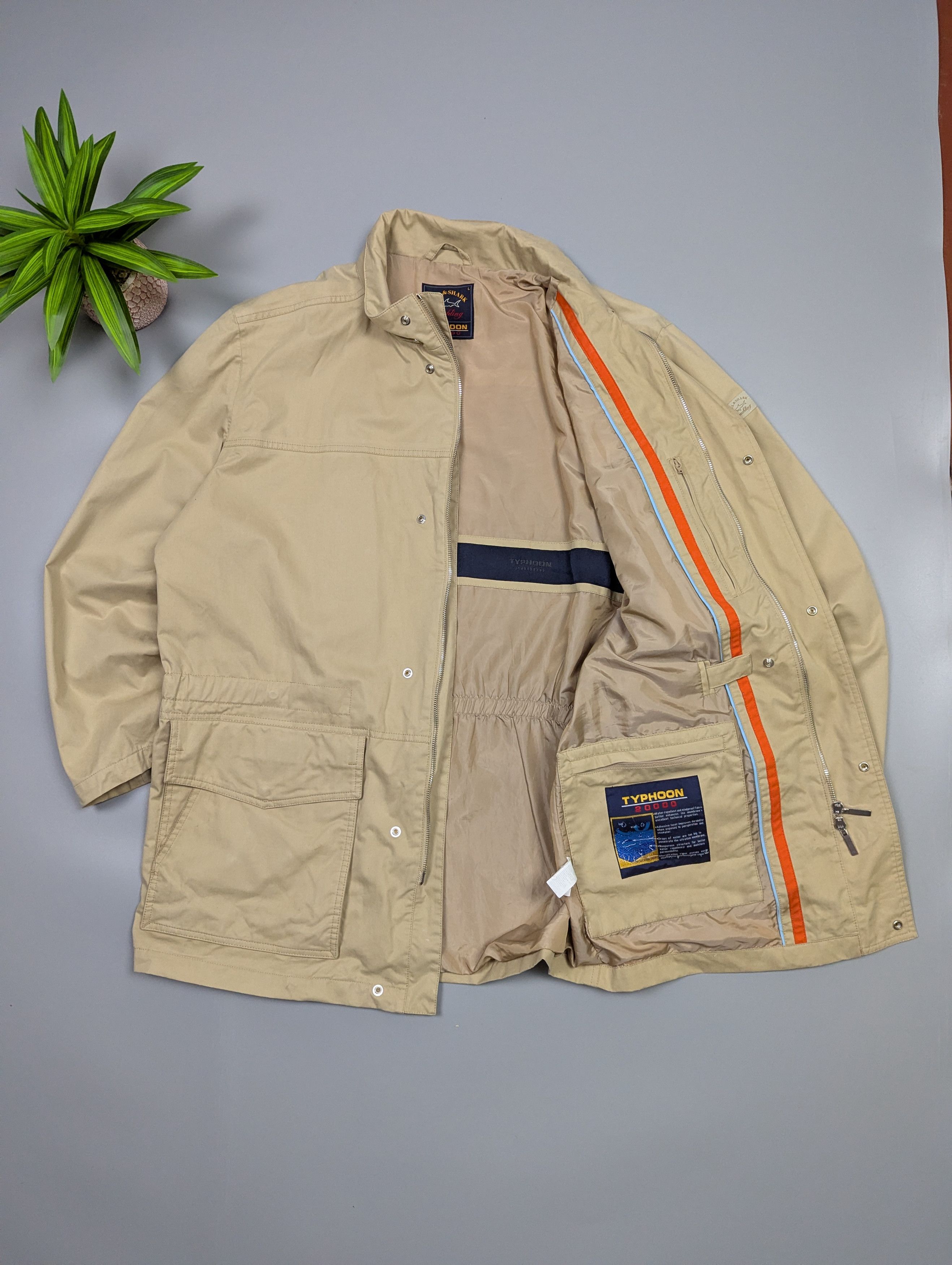 Paul & Shark Paul & Shark Vintage Typhoon 20000 Waterproof Beige Jacket Size US L / EU 52-54 / 3 - 10 Thumbnail