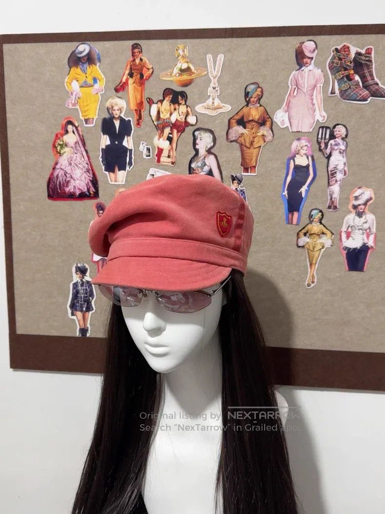 Vivienne Westwood Vivienne Westwood Vintage Pink Velvet Newsboy Hat Size ONE SIZE - 2 Thumbnail