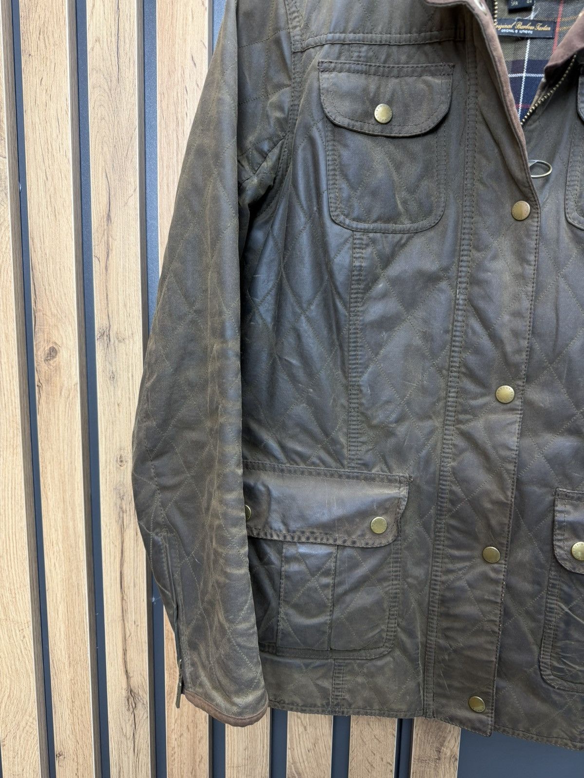 Barbour Barbour Quilted Utility Wax Jacket Size 14 Size L / US 10 / IT 46 - 4 Thumbnail