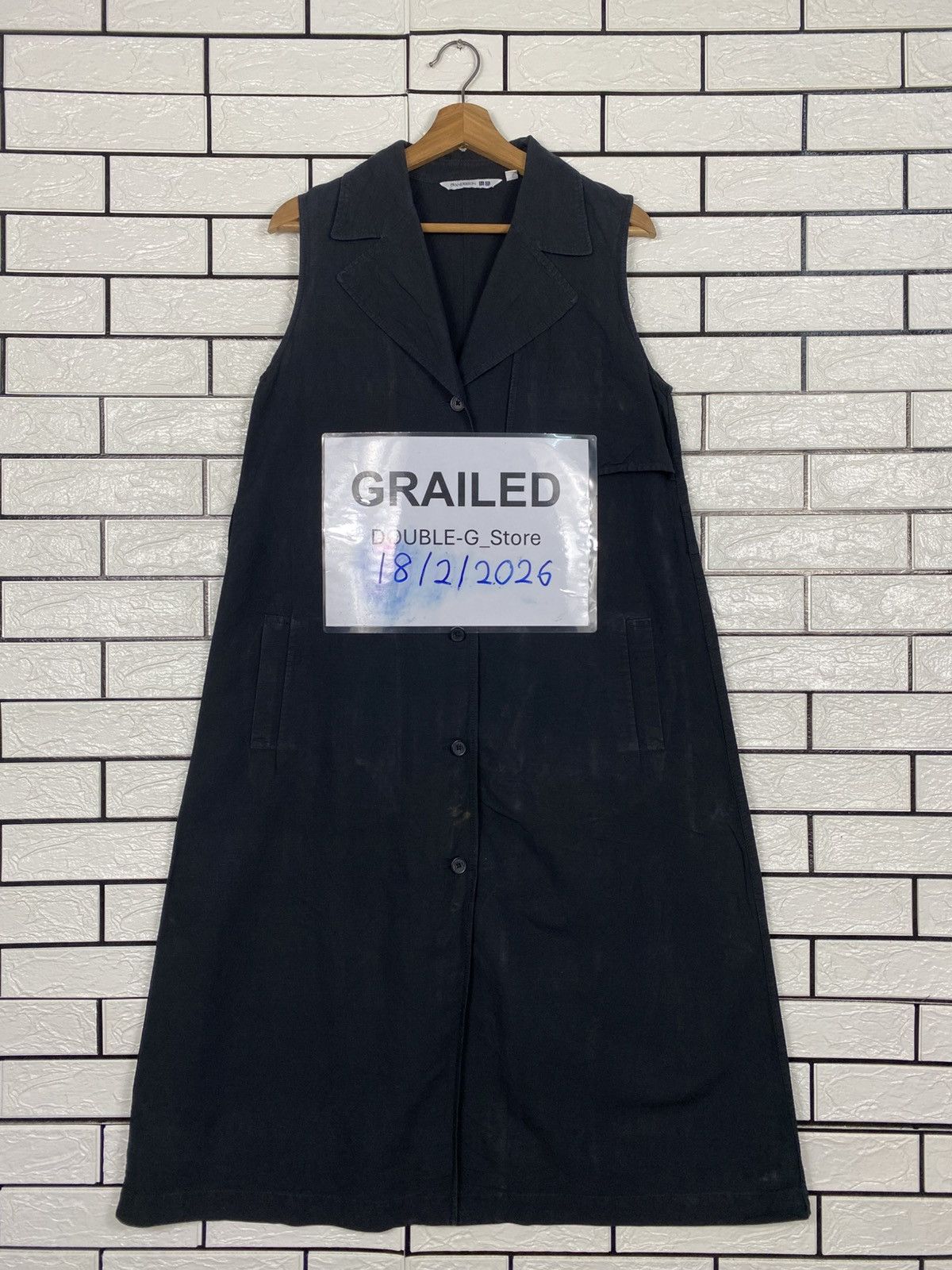 JW Anderson 📌Rich Black Long Jacket Sleeveless Uniqlo JW Anderson Size US M / EU 48-50 / 2 - 1 Thumbnail