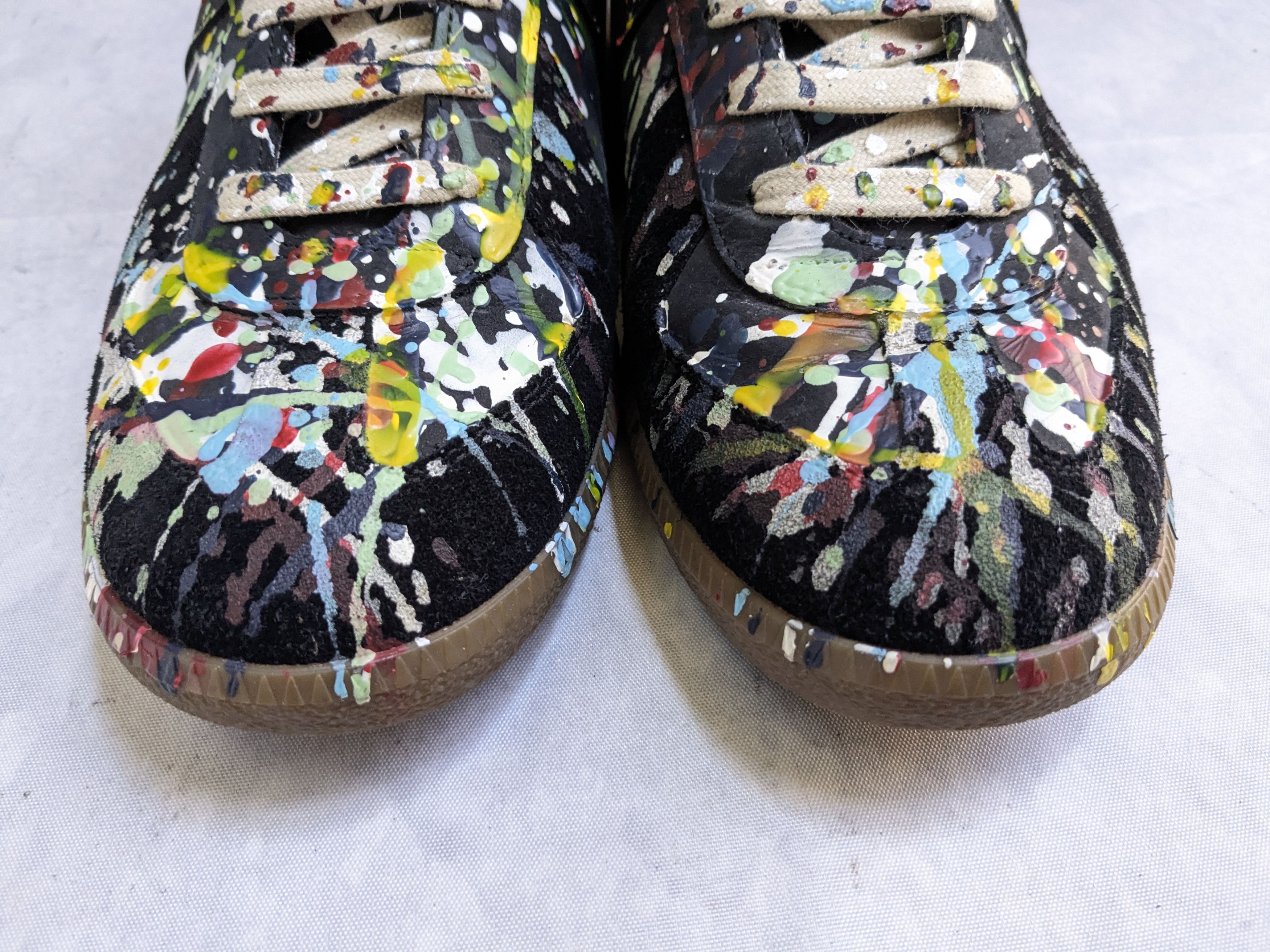 Maison Margiela Maison Margiela Replica GAT Black Paint Splatter 9 42 Low Size US 9 / EU 42 - 5 Thumbnail