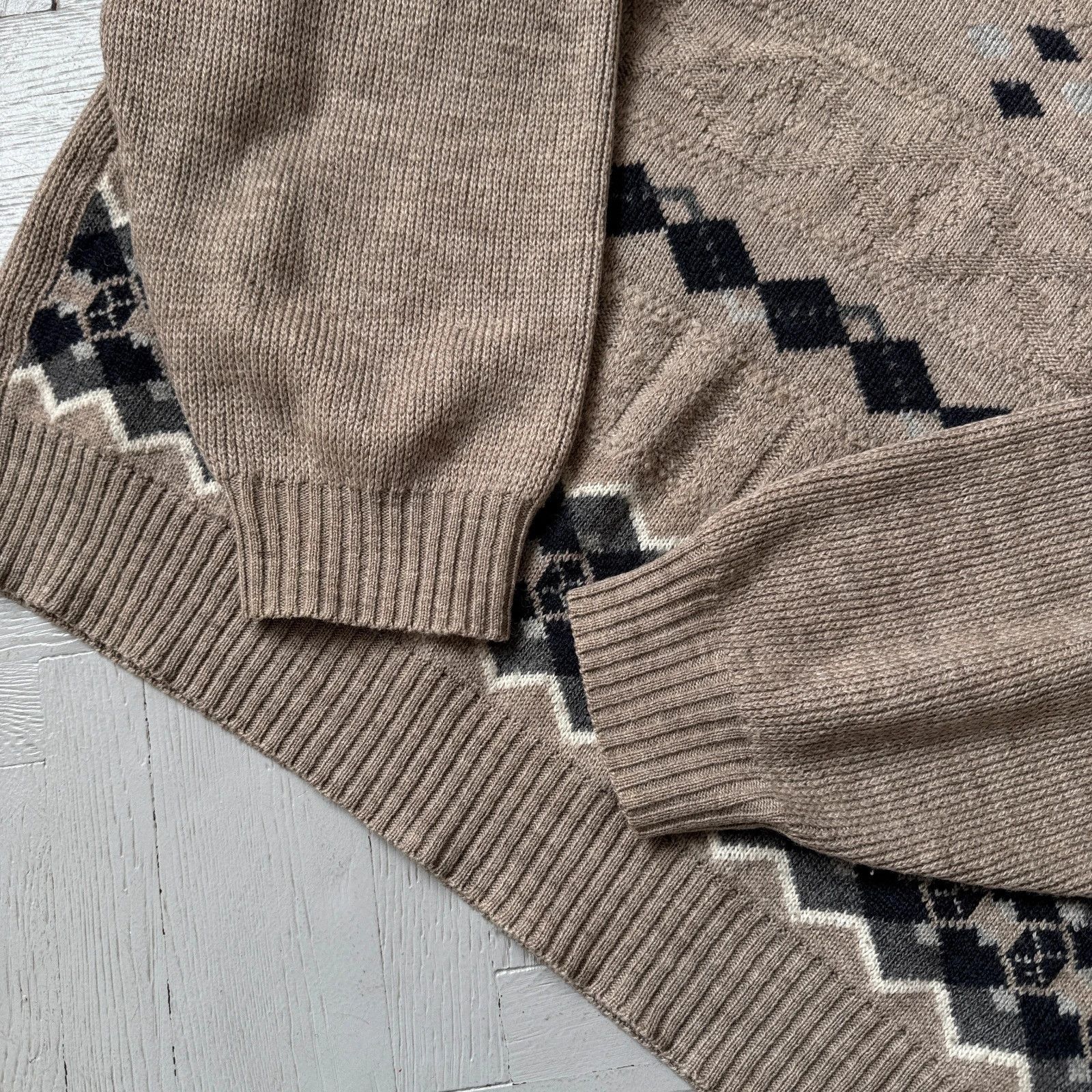 Vintage Vintage Chunky Knit Italian Style Wool Blend Sweater Size US XL / EU 56 / 4 - 5 Thumbnail