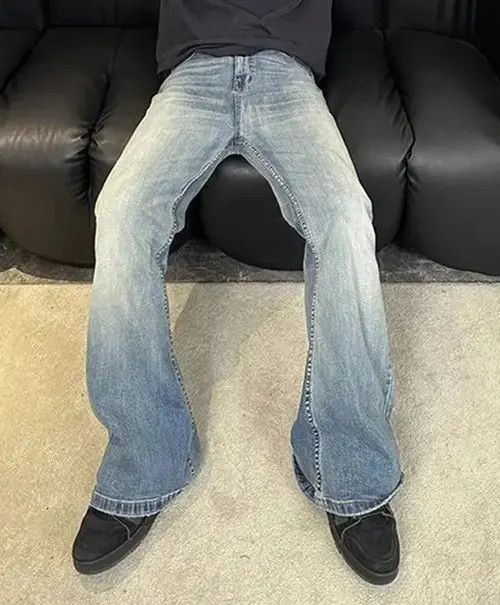 Designer × Japanese Brand × Jean Y2K Washed Blue Baggy Jeans Size US 30 / EU 46 - 2 Thumbnail