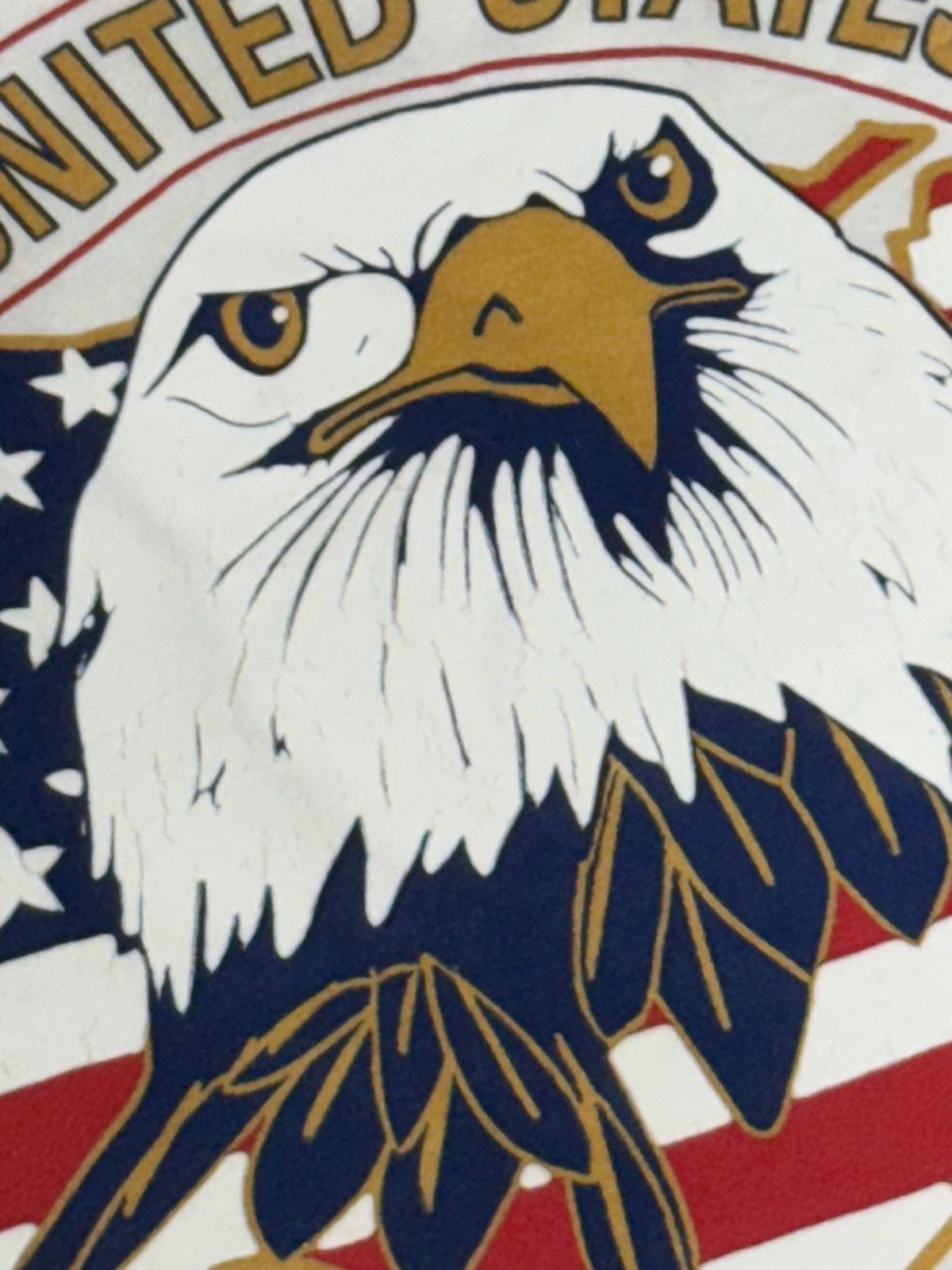 Vintage Vintage Distressed United States USA Eagle Tee White Hanes Size US XL / EU 56 / 4 - 3 Thumbnail